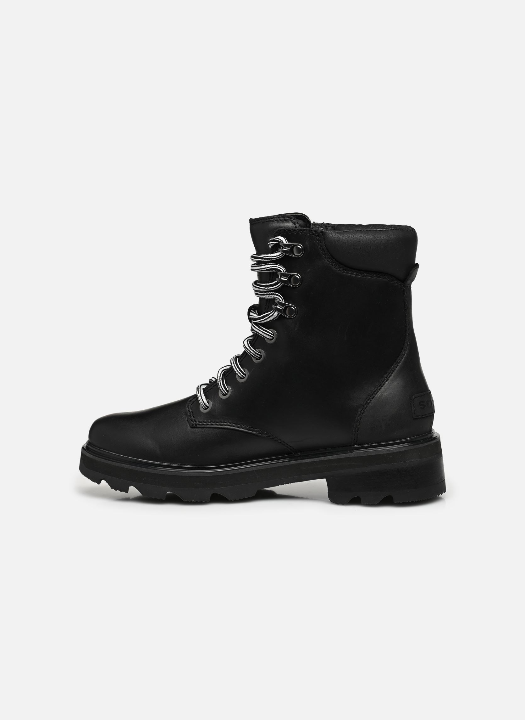 Geschnürte Stiefeletten Lennox Lace Stkd Wp damen schwarz Sorel Geschnürte Stiefeletten Lennox Lace Stkd Wp damen schwarz Black / Sea Salt