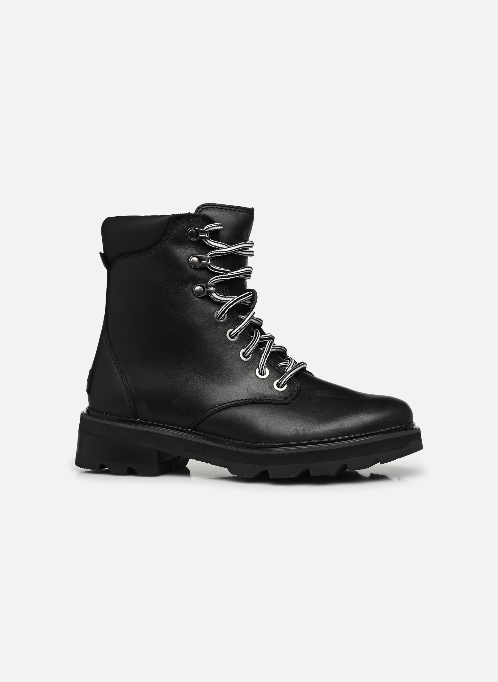 Geschnürte Stiefeletten Lennox Lace Stkd Wp damen schwarz Sorel Geschnürte Stiefeletten Lennox Lace Stkd Wp damen schwarz Black / Sea Salt