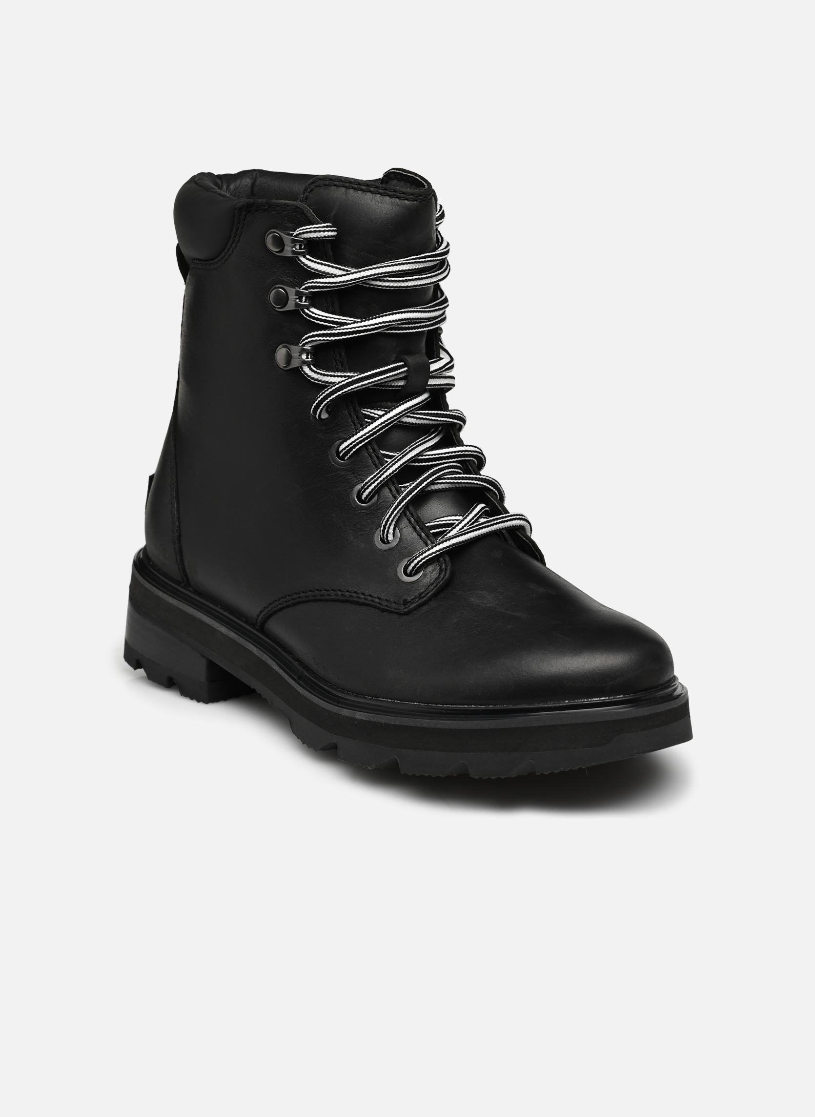 Geschnürte Stiefeletten Lennox Lace Stkd Wp damen schwarz Sorel Geschnürte Stiefeletten Lennox Lace Stkd Wp damen schwarz Black / Sea Salt