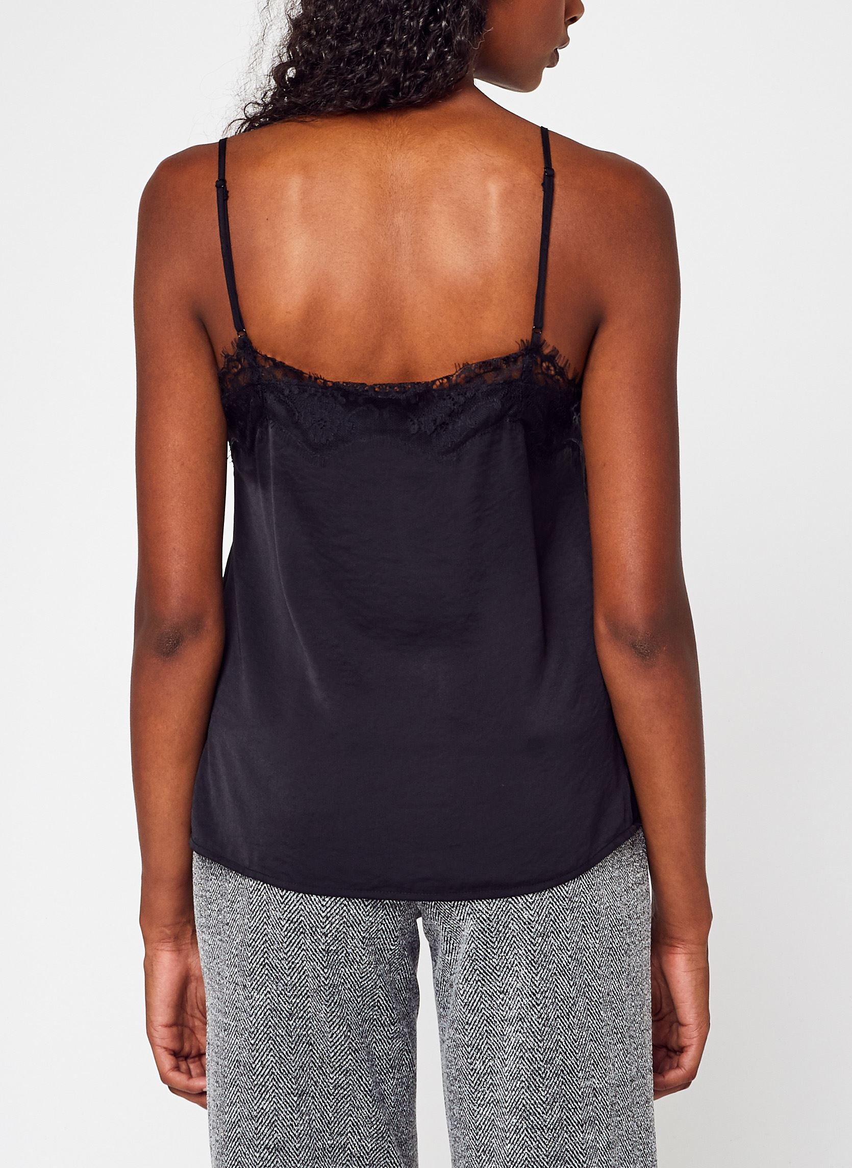 Tops VICAVA NEW LACE SINGLETSU - NOOS femme noir Vila Tops VICAVA NEW LACE SINGLETSU - NOOS femme noir BLACK