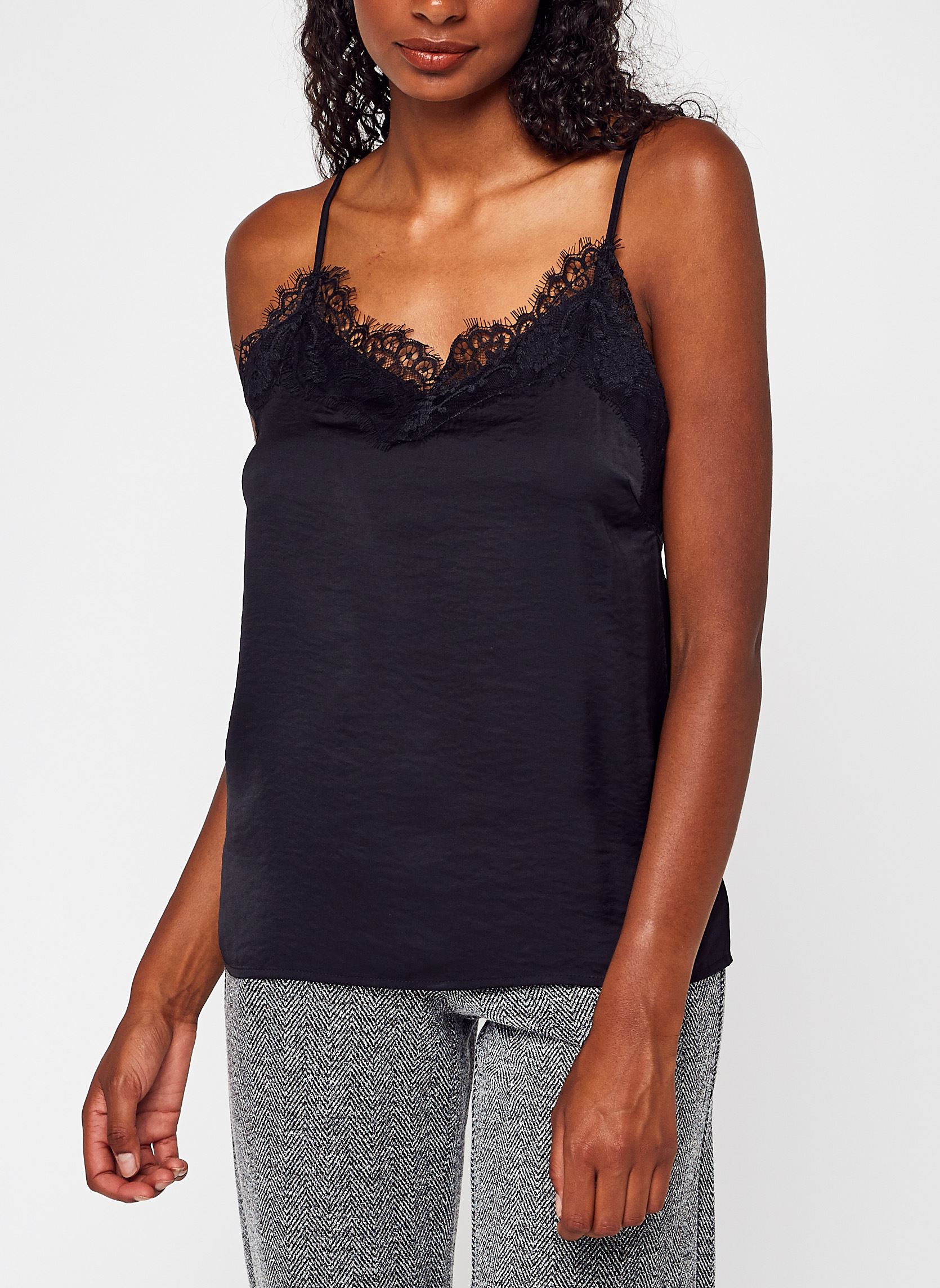 Tops VICAVA NEW LACE SINGLETSU - NOOS femme noir Vila Tops VICAVA NEW LACE SINGLETSU - NOOS femme noir BLACK