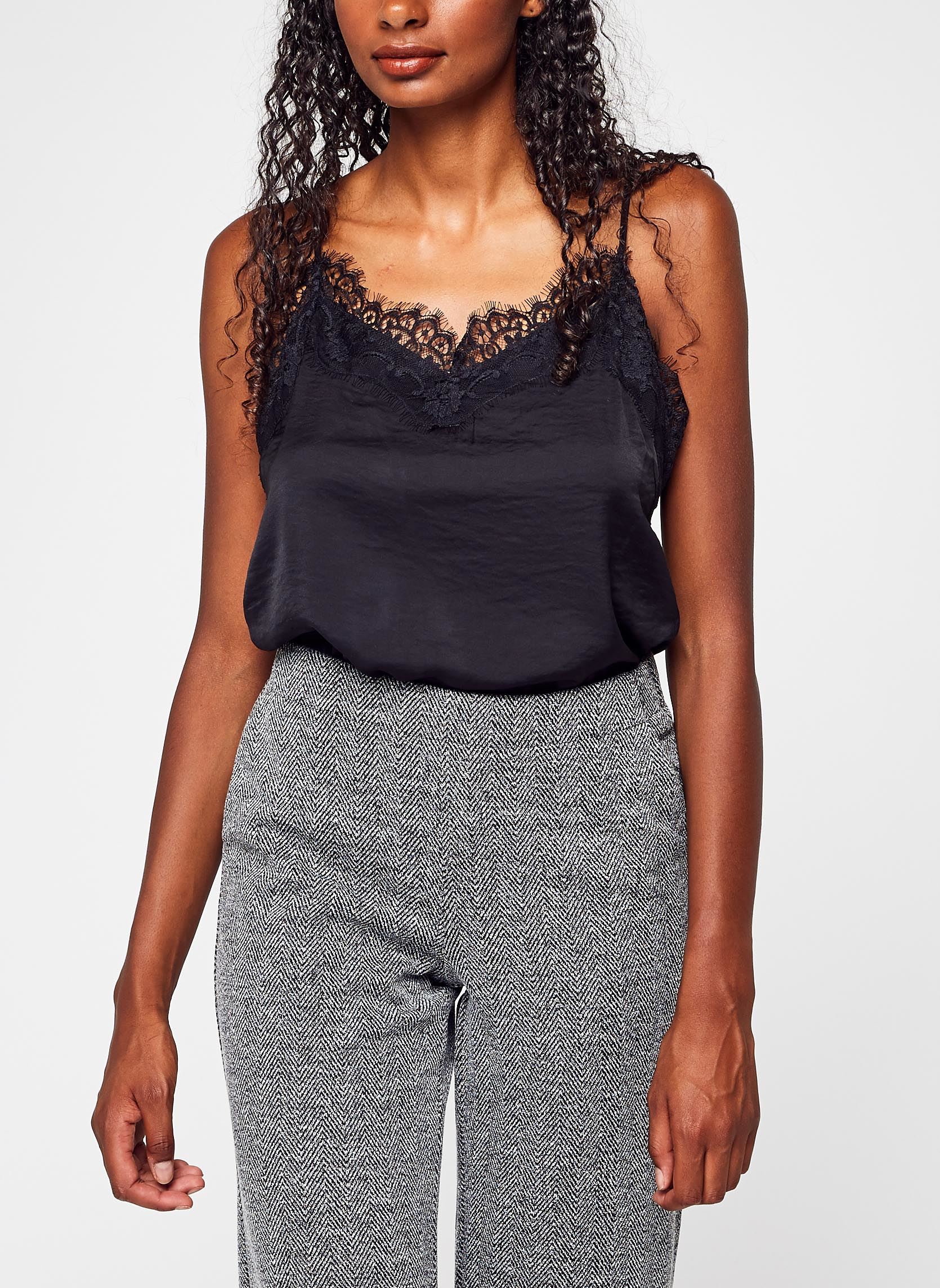 Tops VICAVA NEW LACE SINGLETSU - NOOS femme noir Vila Tops VICAVA NEW LACE SINGLETSU - NOOS femme noir BLACK
