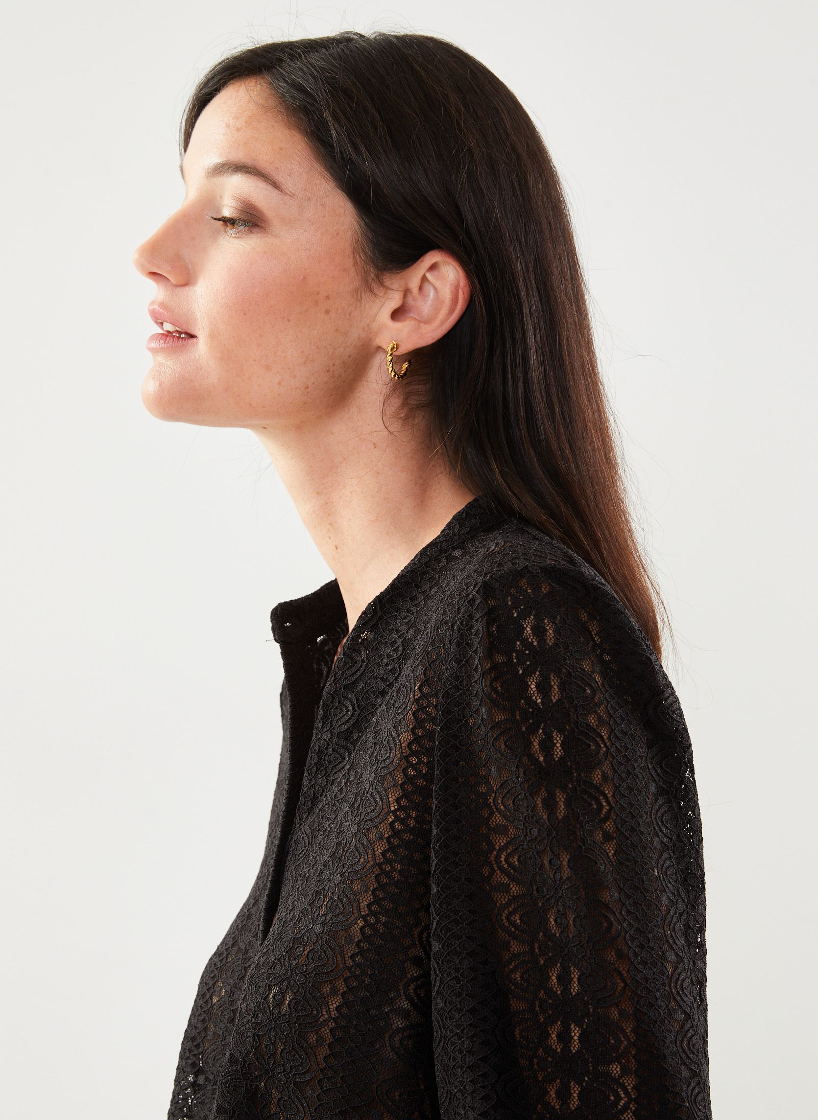 Blouses VICHIKKA LACE L/S SHIRT- NOOS femme noir Vila Blouses VICHIKKA LACE L/S SHIRT- NOOS femme noir Black