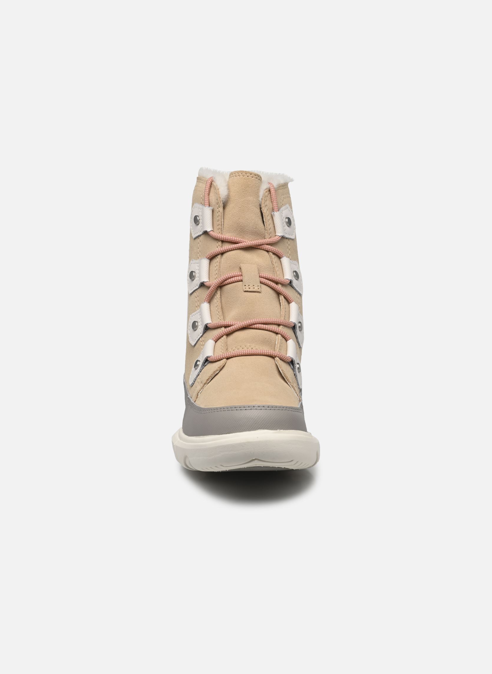 Sneakers alte Sorel Explorer II Joan Faux Fur Wp donna beige Sorel Sneakers alte Sorel Explorer II Joan Faux Fur Wp donna beige Nova Sand / Sea Salt