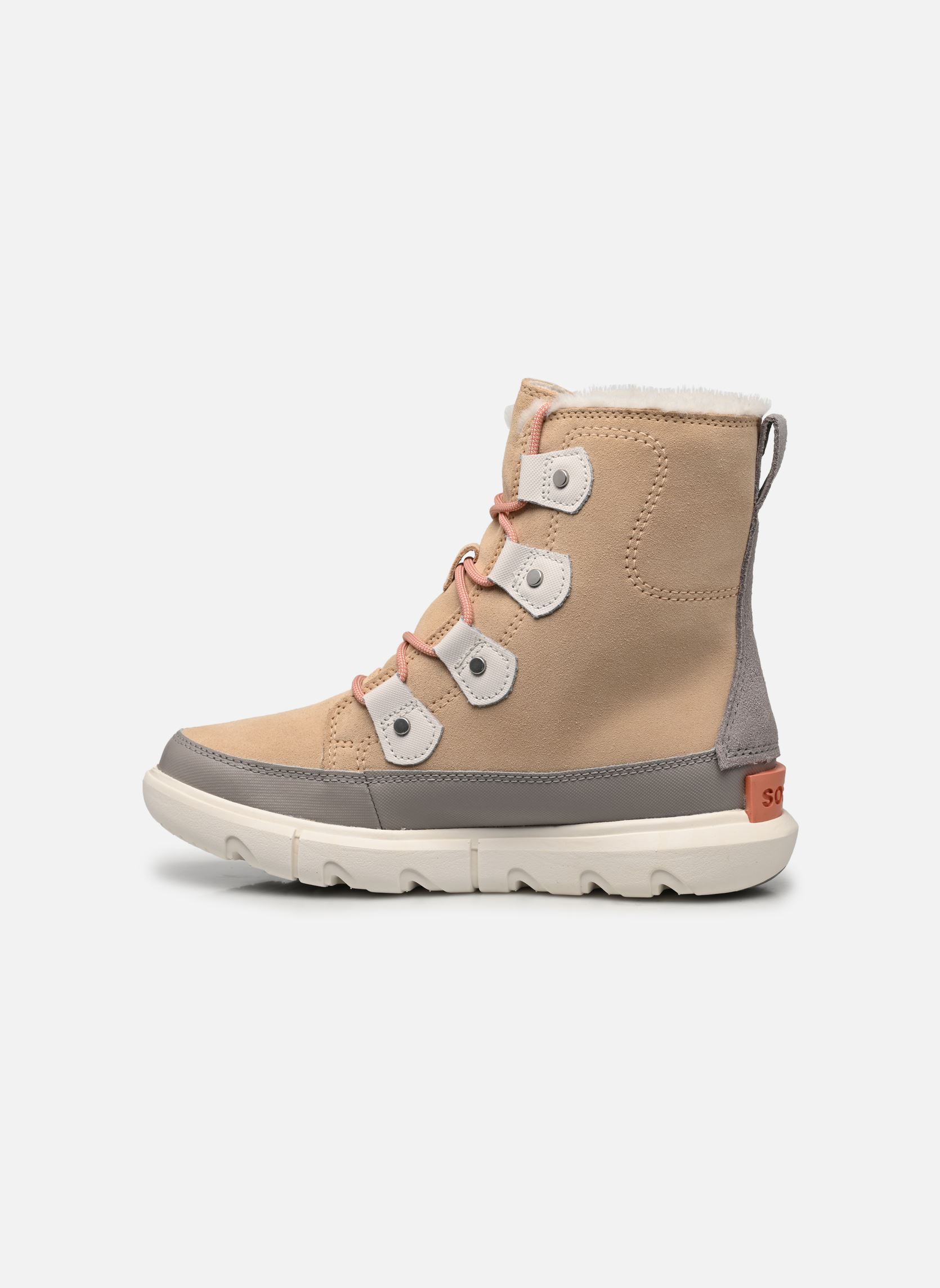 Sneakers alte Sorel Explorer II Joan Faux Fur Wp donna beige Sorel Sneakers alte Sorel Explorer II Joan Faux Fur Wp donna beige Nova Sand / Sea Salt
