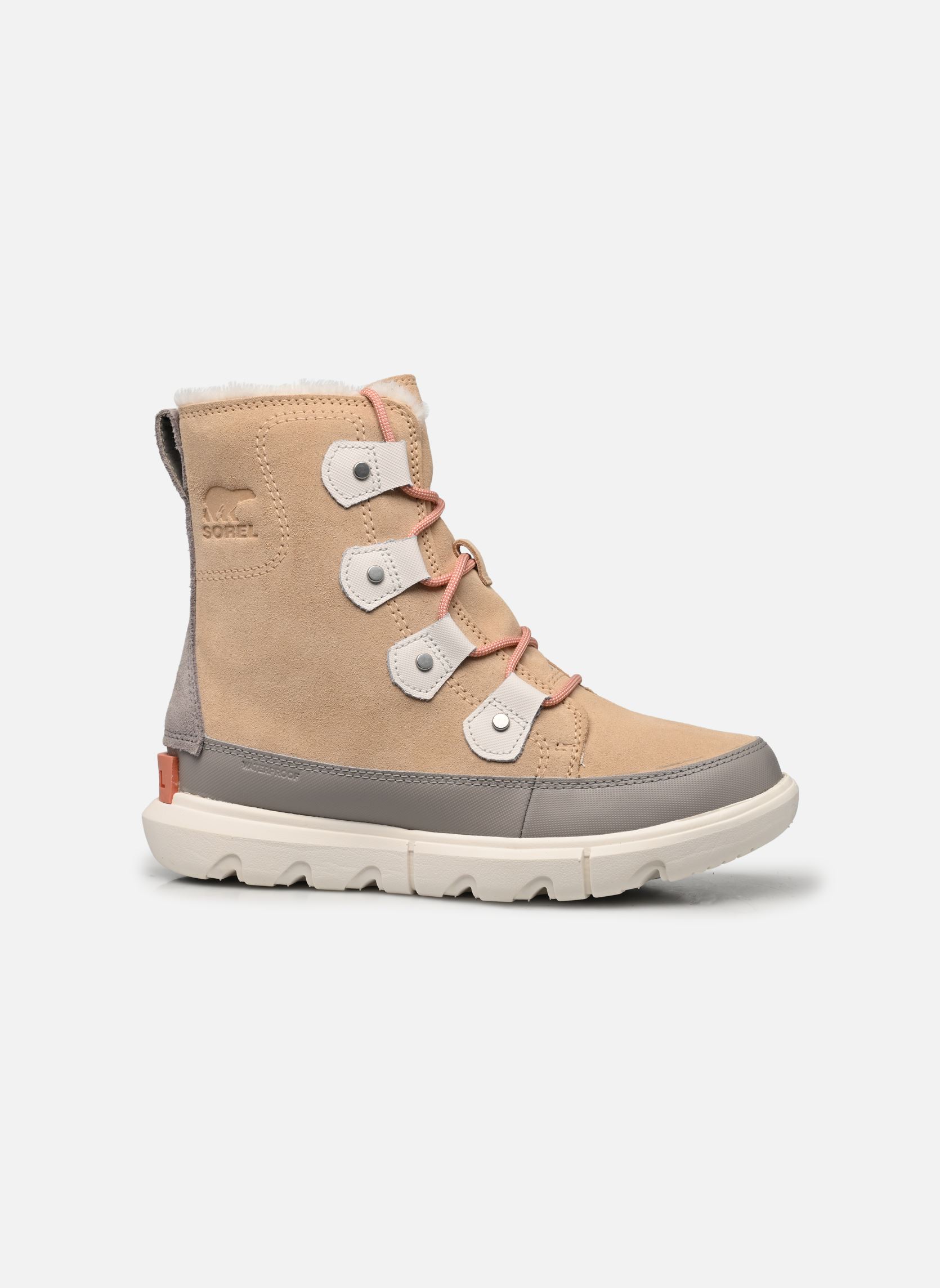 Sneakers alte Sorel Explorer II Joan Faux Fur Wp donna beige Sorel Sneakers alte Sorel Explorer II Joan Faux Fur Wp donna beige Nova Sand / Sea Salt