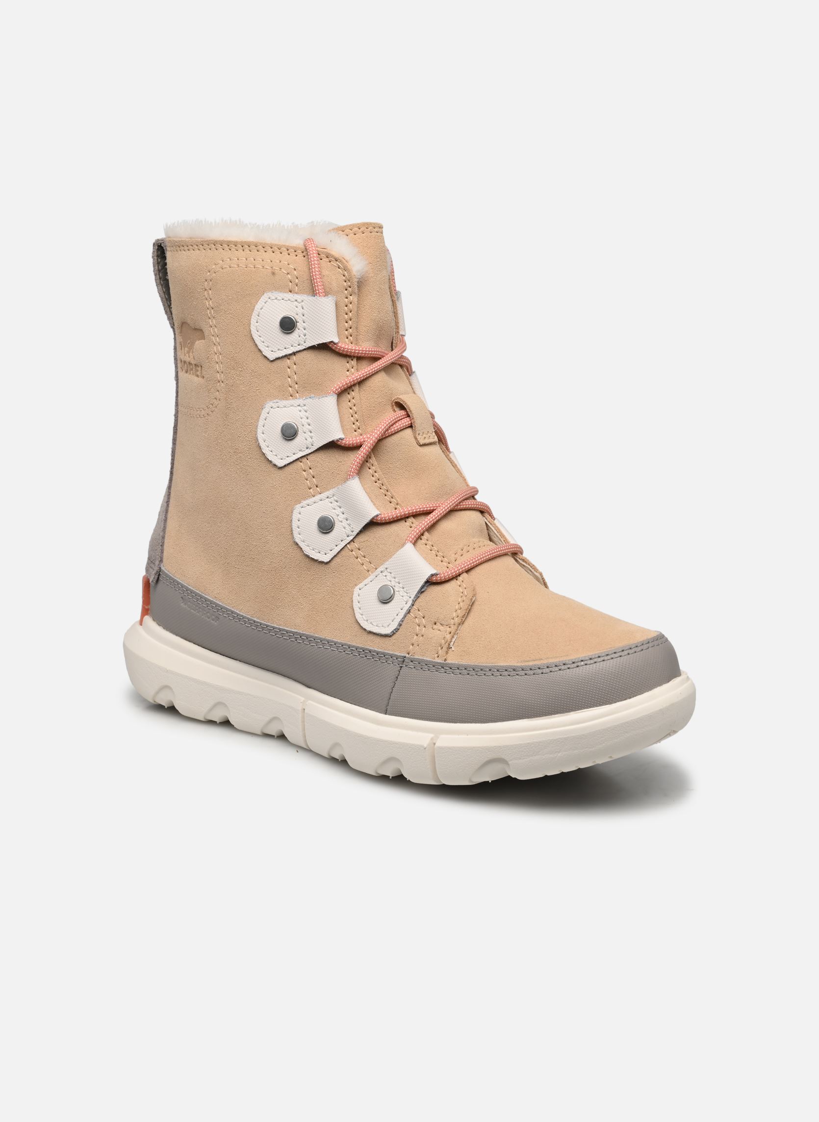 Sneakers alte Sorel Explorer II Joan Faux Fur Wp donna beige Sorel Sneakers alte Sorel Explorer II Joan Faux Fur Wp donna beige Nova Sand / Sea Salt
