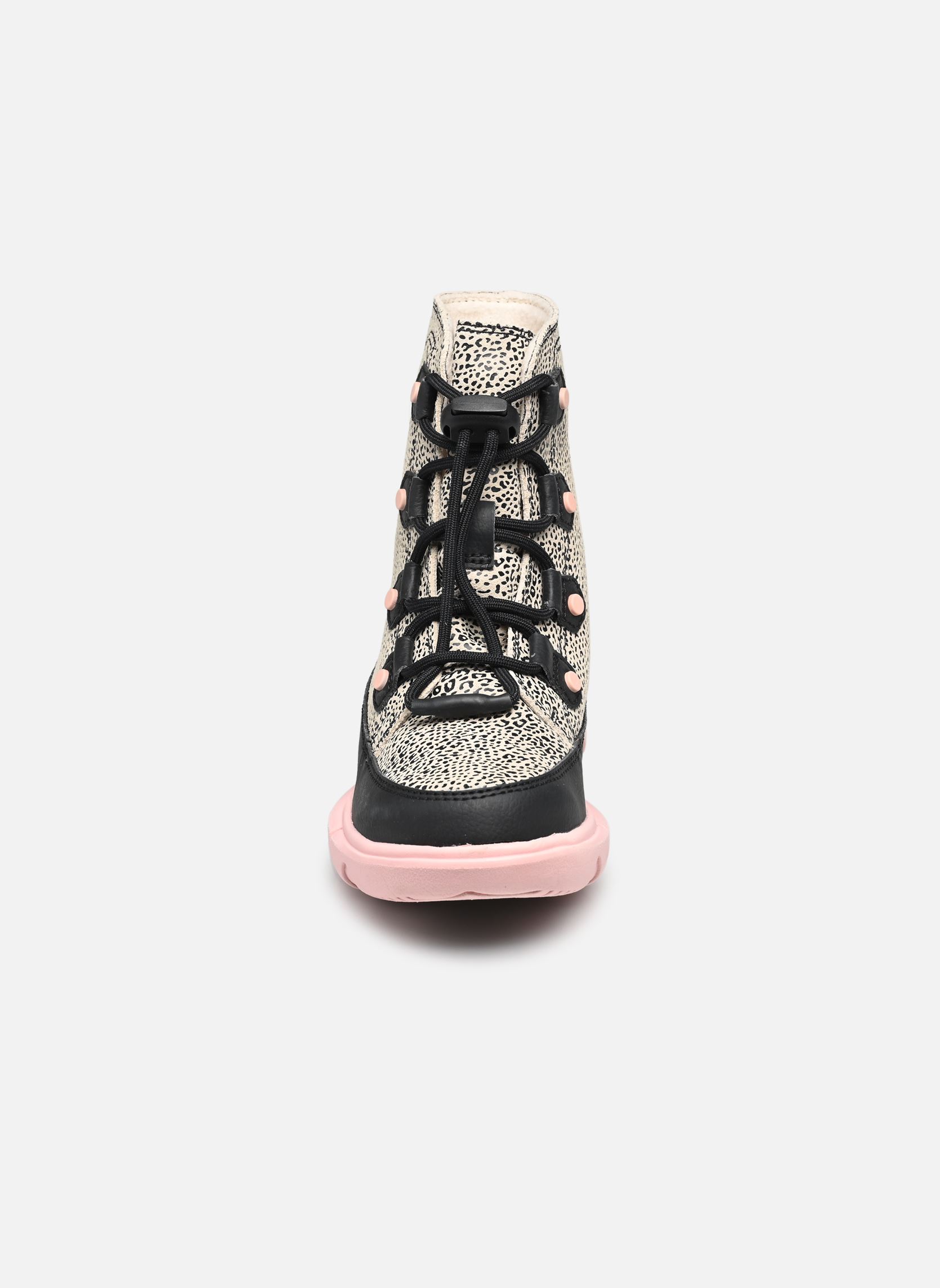Schneestiefel Youth Sorel Explorer Lace Waterproof mädchen rosa Sorel Schneestiefel Youth Sorel Explorer Lace Waterproof mädchen rosa Chalk / Black