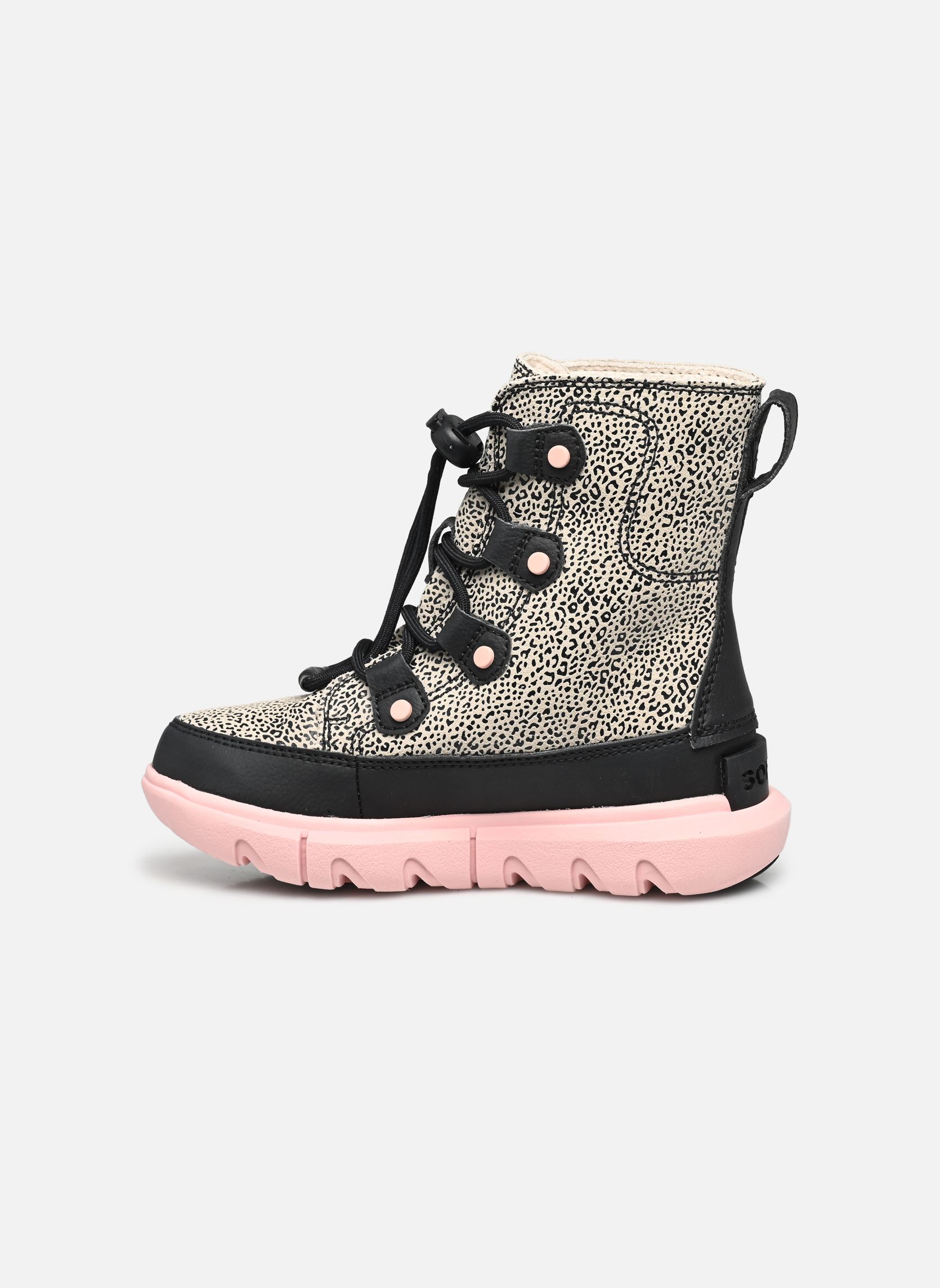 Schneestiefel Youth Sorel Explorer Lace Waterproof mädchen rosa Sorel Schneestiefel Youth Sorel Explorer Lace Waterproof mädchen rosa Chalk / Black