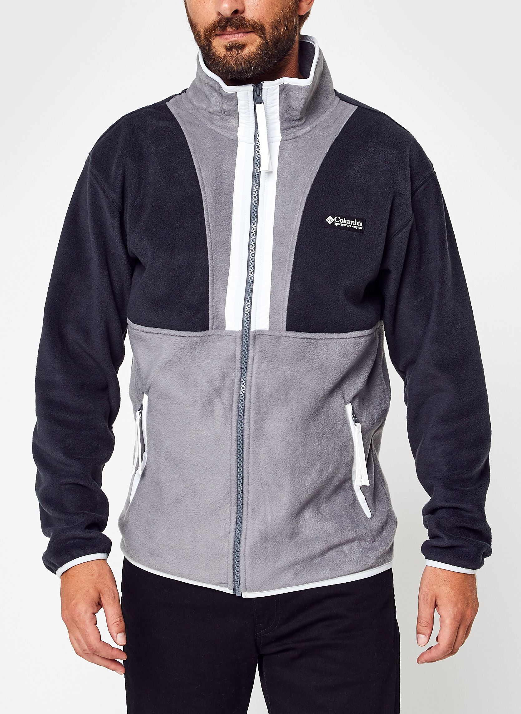 Vestes polaires Back Bowl Full Zip Fleec homme noir Columbia Vestes polaires Back Bowl Full Zip Fleec homme noir BLACK / CITY GREY / WHITE
