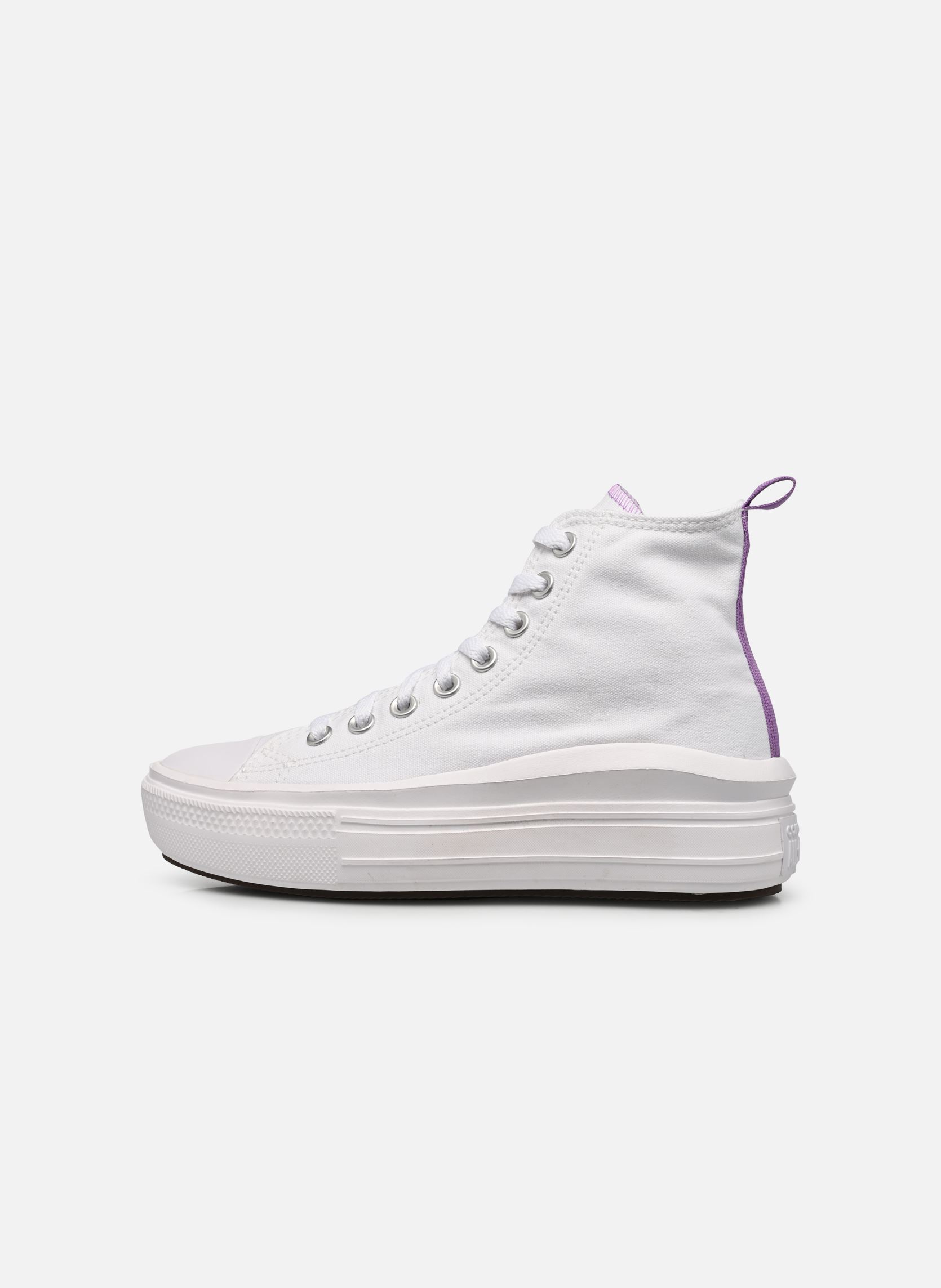 Baskets hautes Chuck Taylor All Star Move Hi J blanc Converse Baskets hautes Chuck Taylor All Star Move Hi J blanc WHITEPIXEL PURPLEWHITE