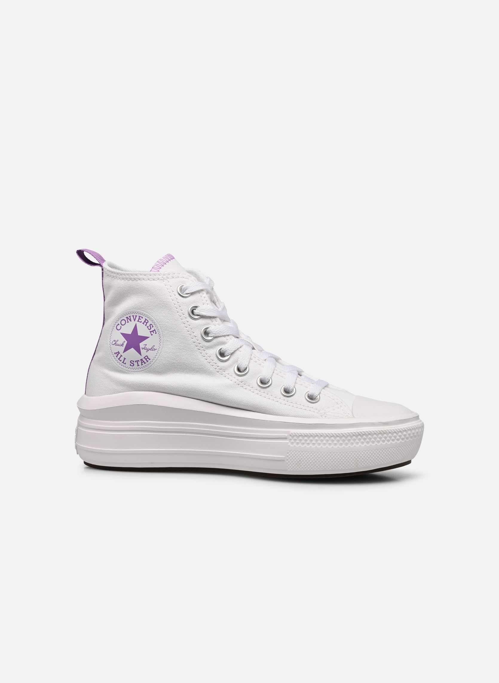 Baskets hautes Chuck Taylor All Star Move Hi J blanc Converse Baskets hautes Chuck Taylor All Star Move Hi J blanc WHITEPIXEL PURPLEWHITE