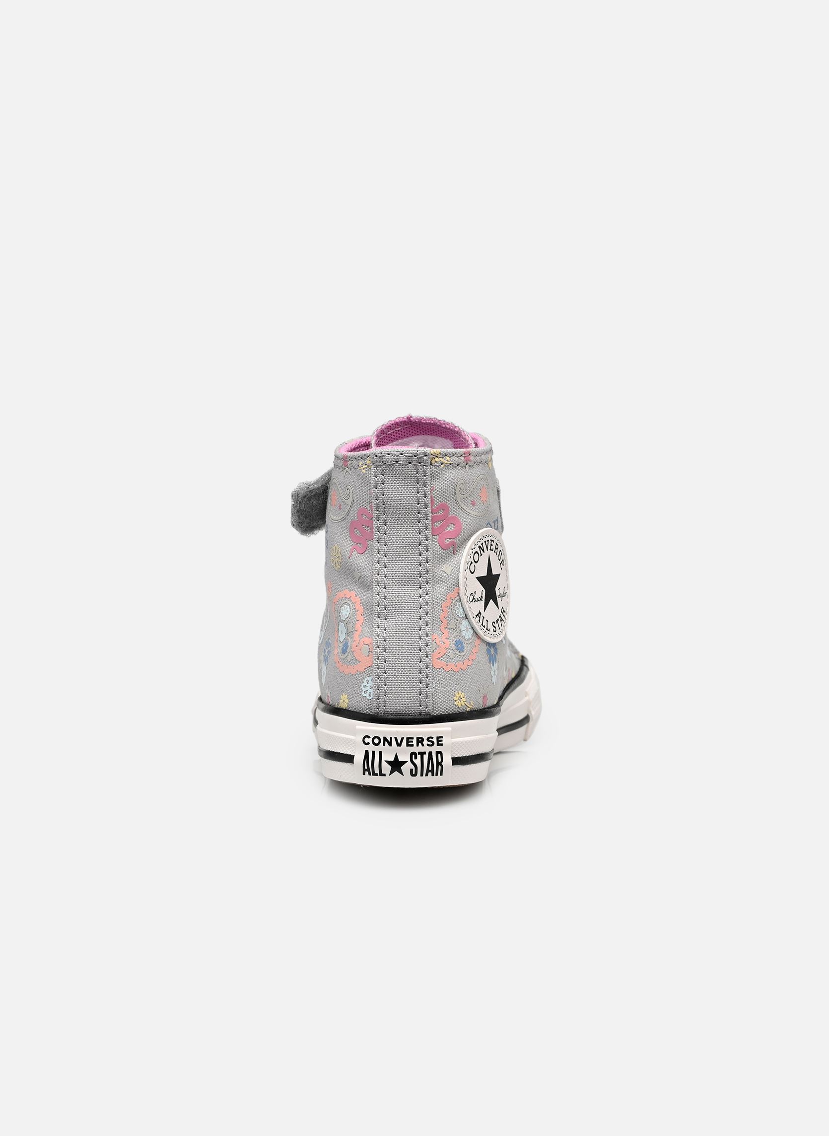Knöchelhohe Sneaker Chuck Taylor All Star 1V Hi C grau Converse Knöchelhohe Sneaker Chuck Taylor All Star 1V Hi C grau GREY AREA/XOXO PINK/WHITE