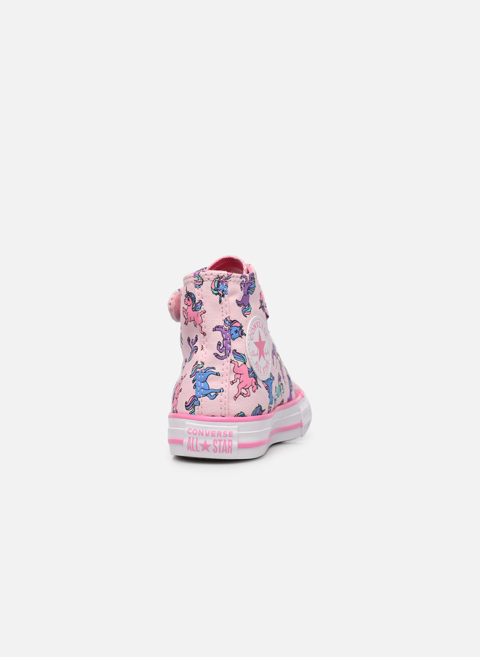 Baskets hautes Chuck Taylor All Star 1V Hi C fille rose Converse Baskets hautes Chuck Taylor All Star 1V Hi C fille rose Pink FoamPinkUniversity Blue