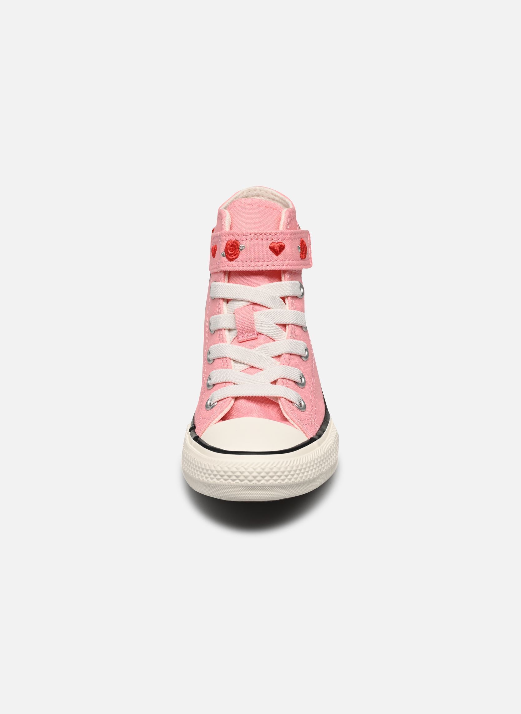 Baskets hautes Chuck Taylor All Star 1V Hi C fille rose Converse Baskets hautes Chuck Taylor All Star 1V Hi C fille rose Lt Jellyfish Jitter/Red/Egret