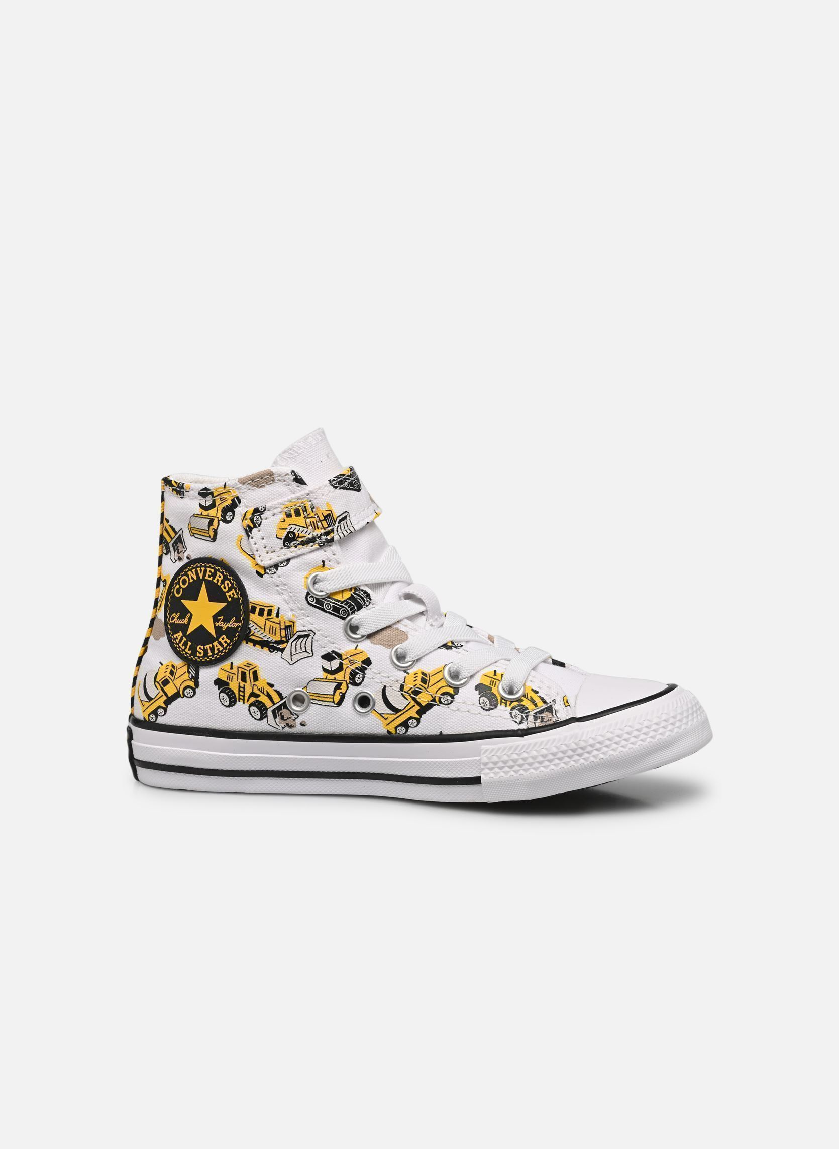 Baskets hautes Chuck Taylor All Star 1V Hi C garçon blanc Converse Baskets hautes Chuck Taylor All Star 1V Hi C garçon blanc White/Black/Amarillo