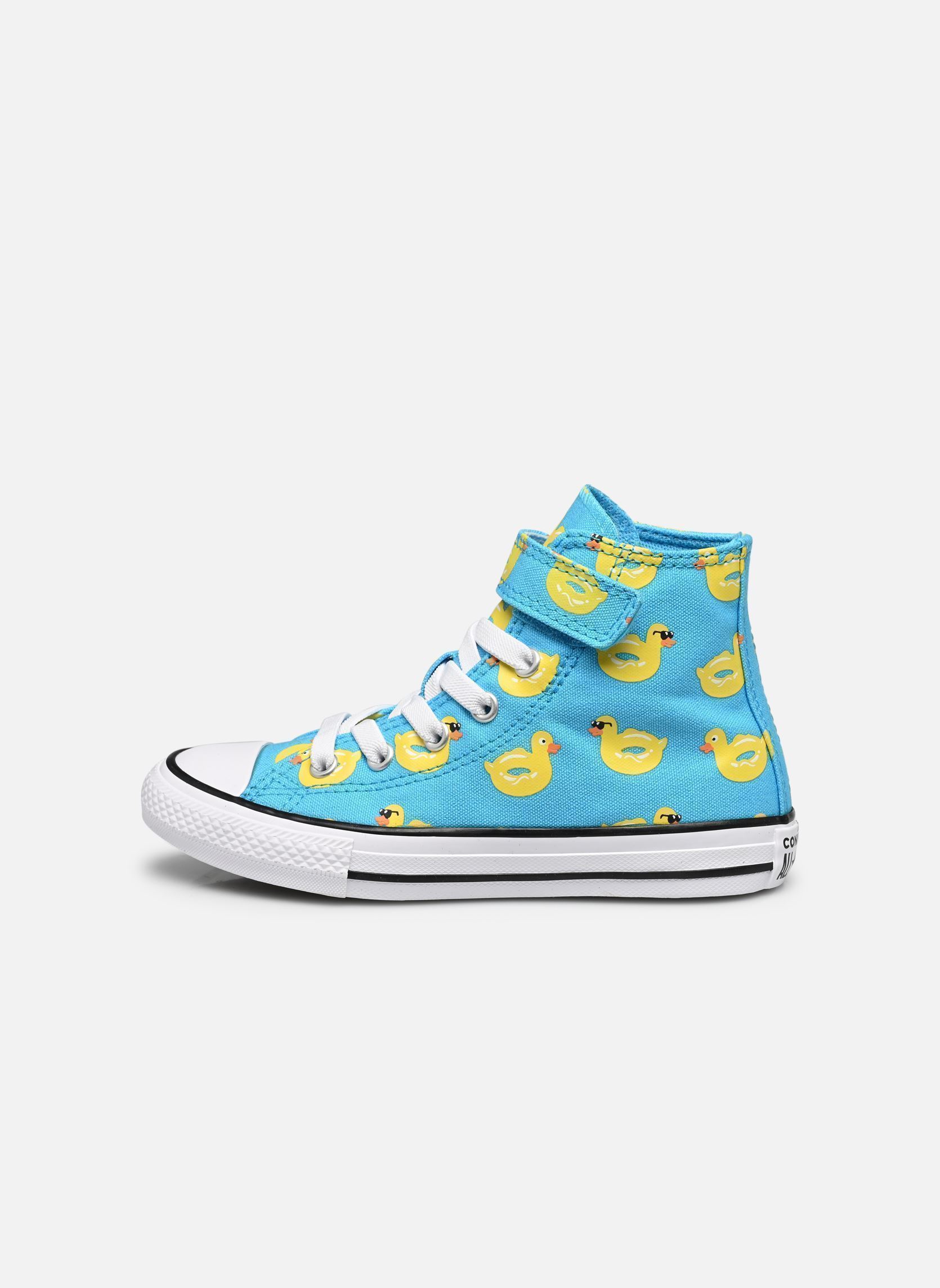 Baskets hautes Chuck Taylor All Star 1V Hi C bleu Converse Baskets hautes Chuck Taylor All Star 1V Hi C bleu Gnarly Blue/Dandy Lion/White