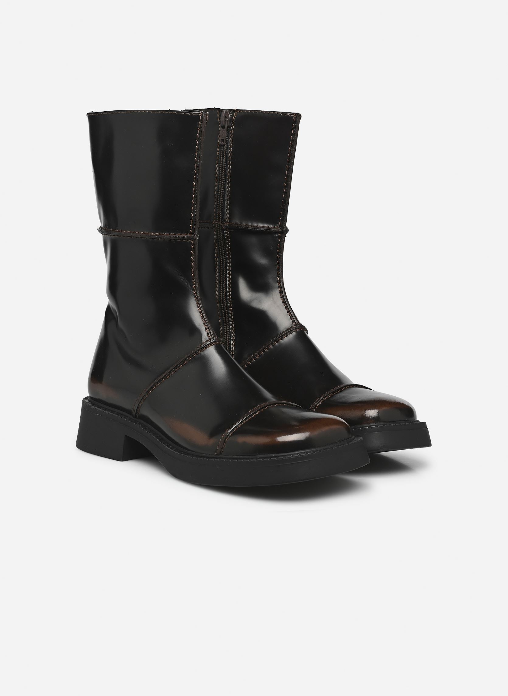 Niedrige Ankle Boots Dahlia damen braun E8 by Miista Niedrige Ankle Boots Dahlia damen braun Dark Brown