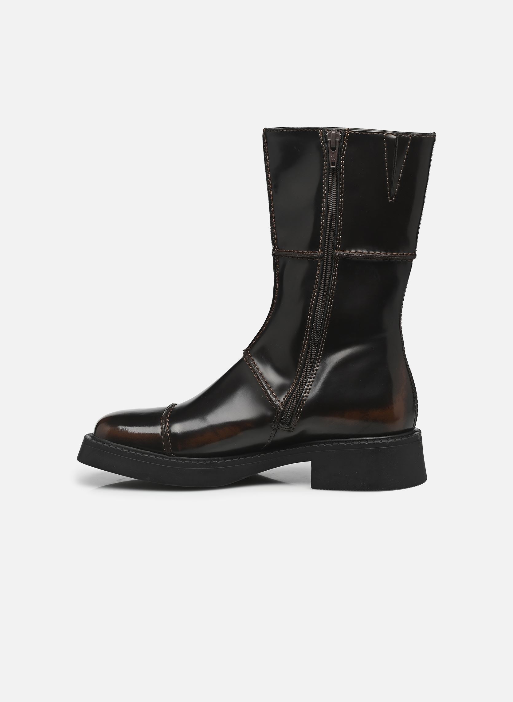 Niedrige Ankle Boots Dahlia damen braun E8 by Miista Niedrige Ankle Boots Dahlia damen braun Dark Brown