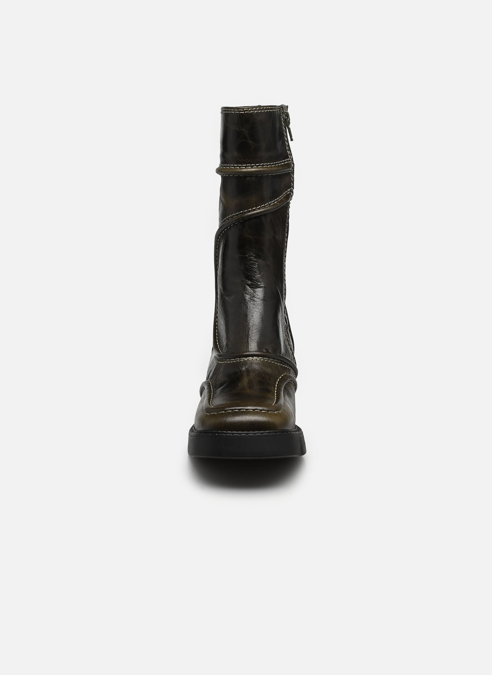 Lage enkellaarsjes Malene dames groen E8 by Miista Lage enkellaarsjes Malene dames groen KHAKI