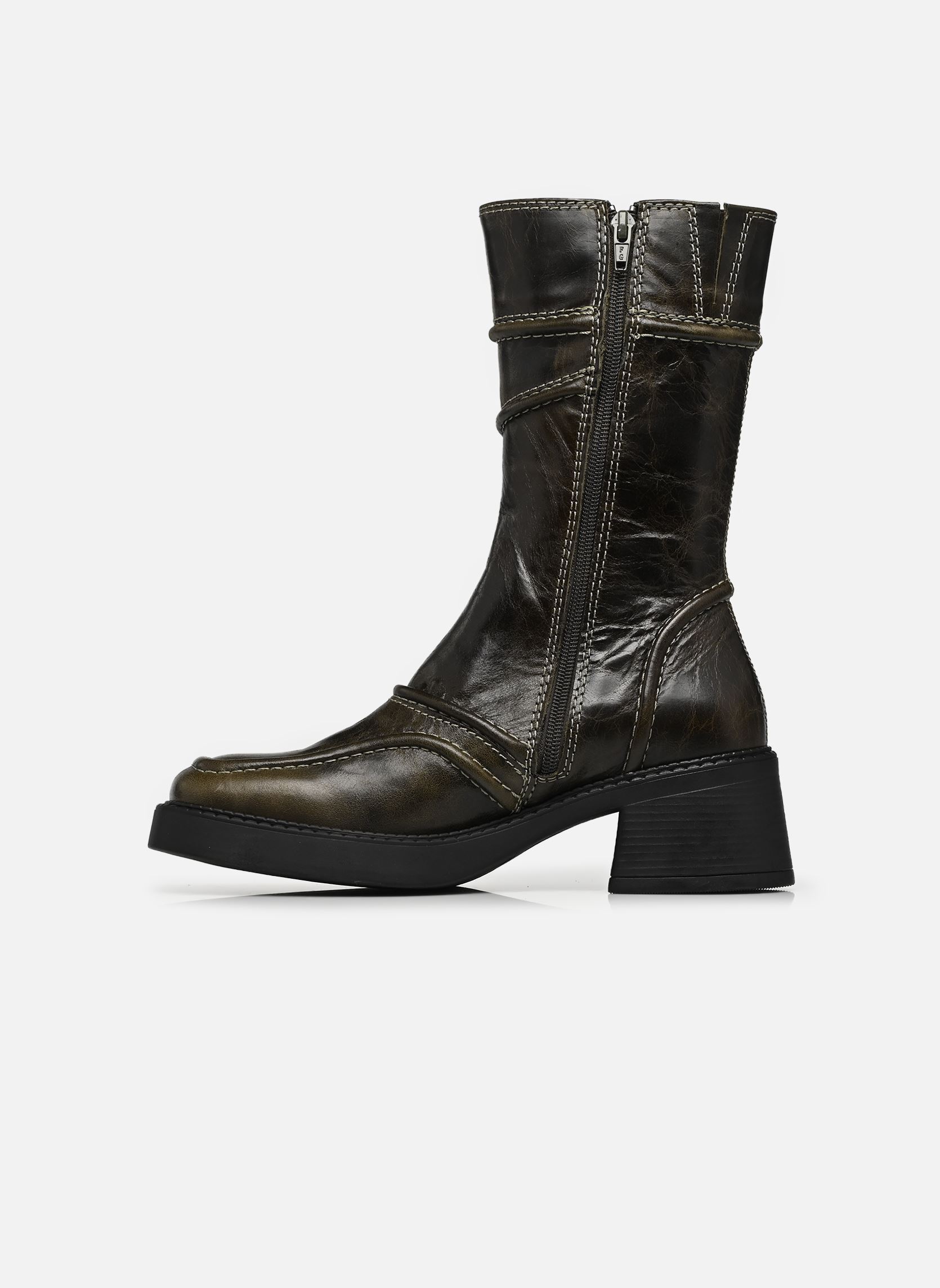 Lage enkellaarsjes Malene dames groen E8 by Miista Lage enkellaarsjes Malene dames groen KHAKI