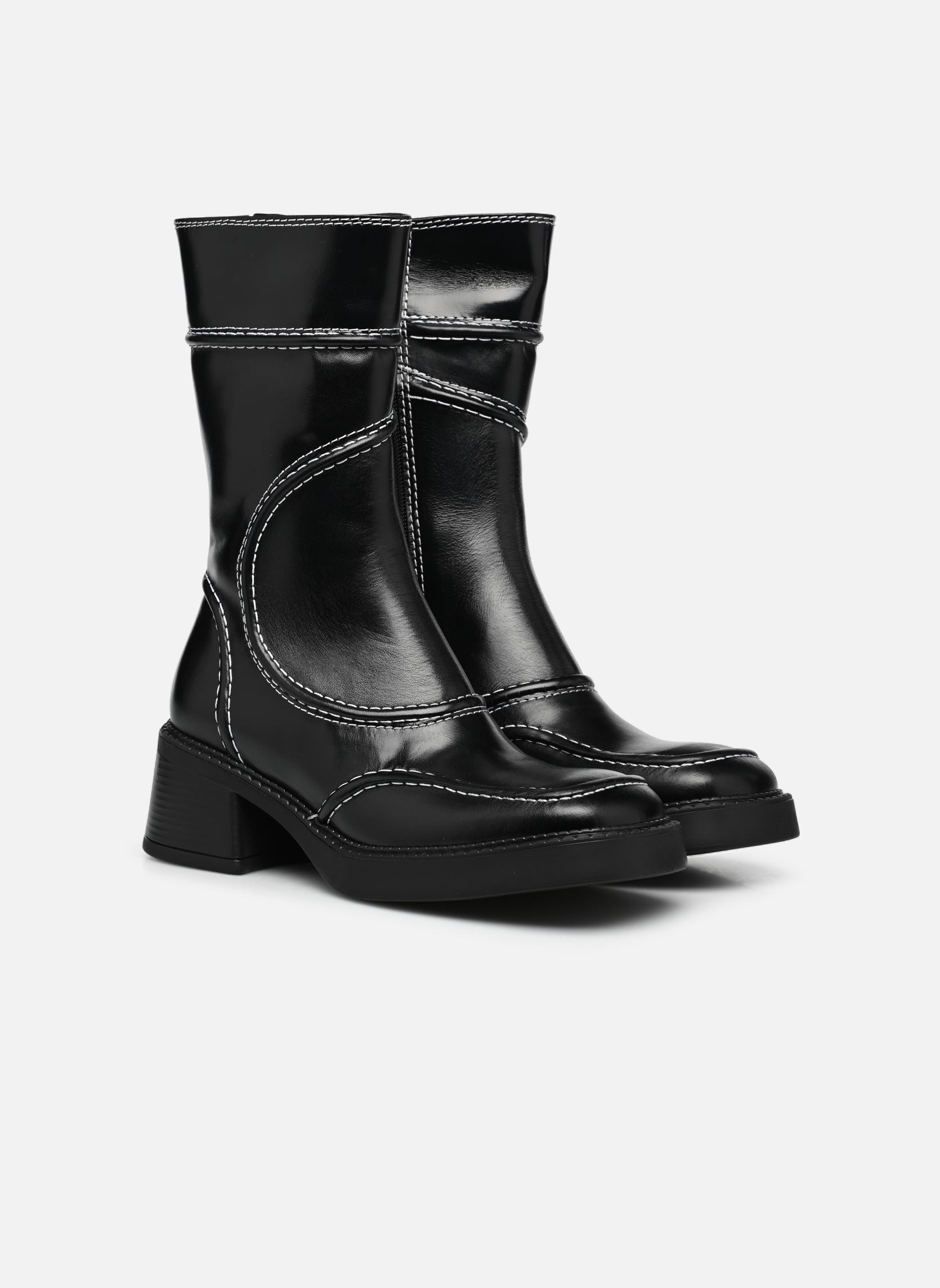 Lage enkellaarsjes Malene dames zwart E8 by Miista Lage enkellaarsjes Malene dames zwart BLACK