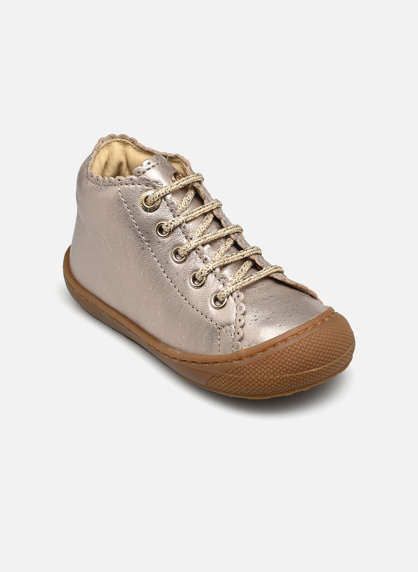 Chaussures premiers pas COTTINS fille rose Naturino Chaussures premiers pas COTTINS fille rose MET PEBBLED CIPRIA SOLE HONEY