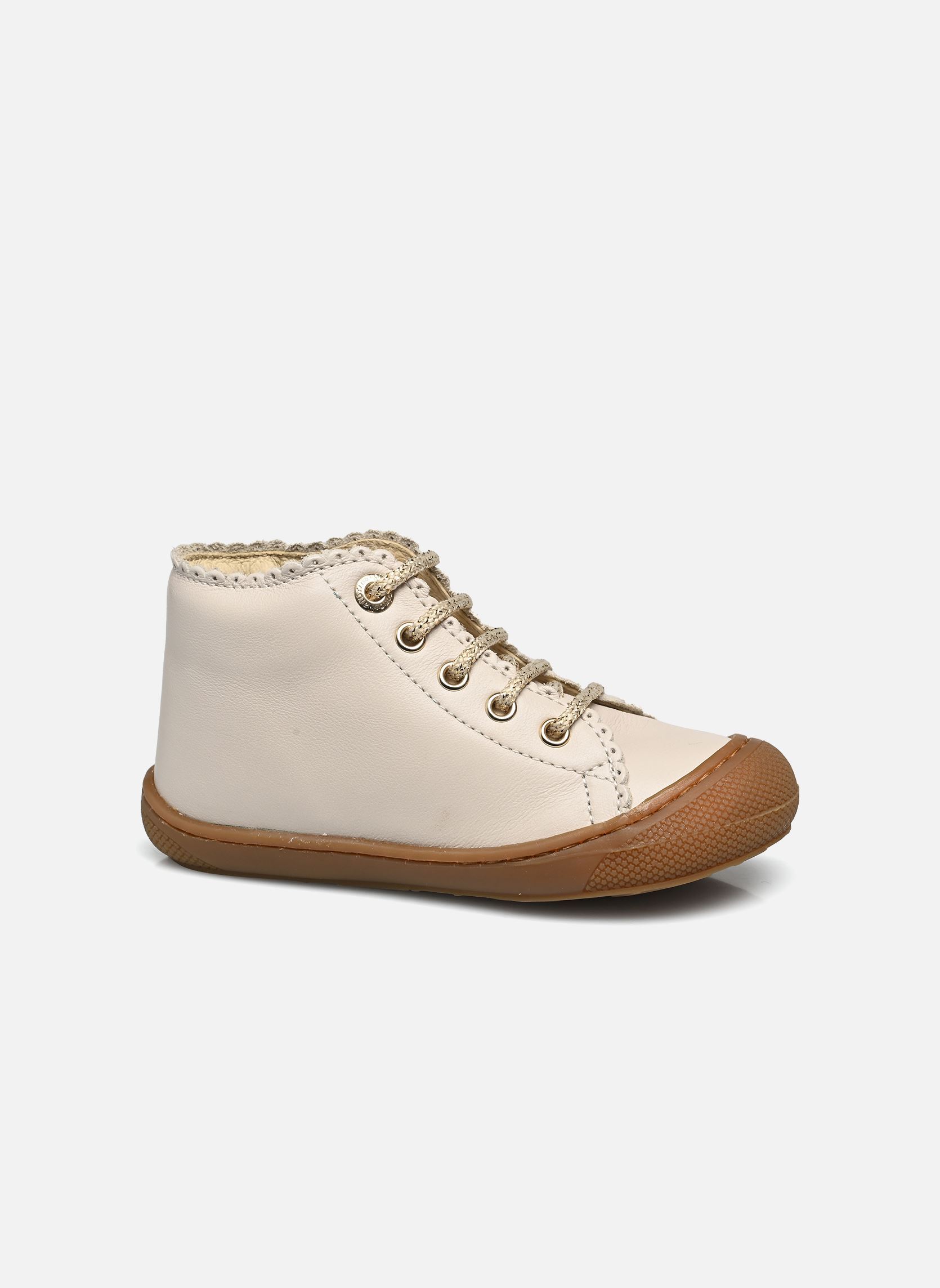 Babyschoenen COTTINS meisjes wit Naturino Babyschoenen COTTINS meisjes wit NAPPA SPAZZ SOLE HONEY MILK