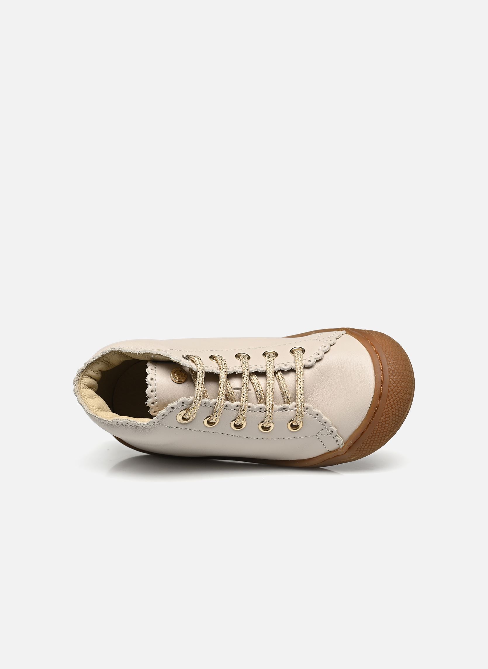 Babyschoenen COTTINS meisjes wit Naturino Babyschoenen COTTINS meisjes wit NAPPA SPAZZ SOLE HONEY MILK