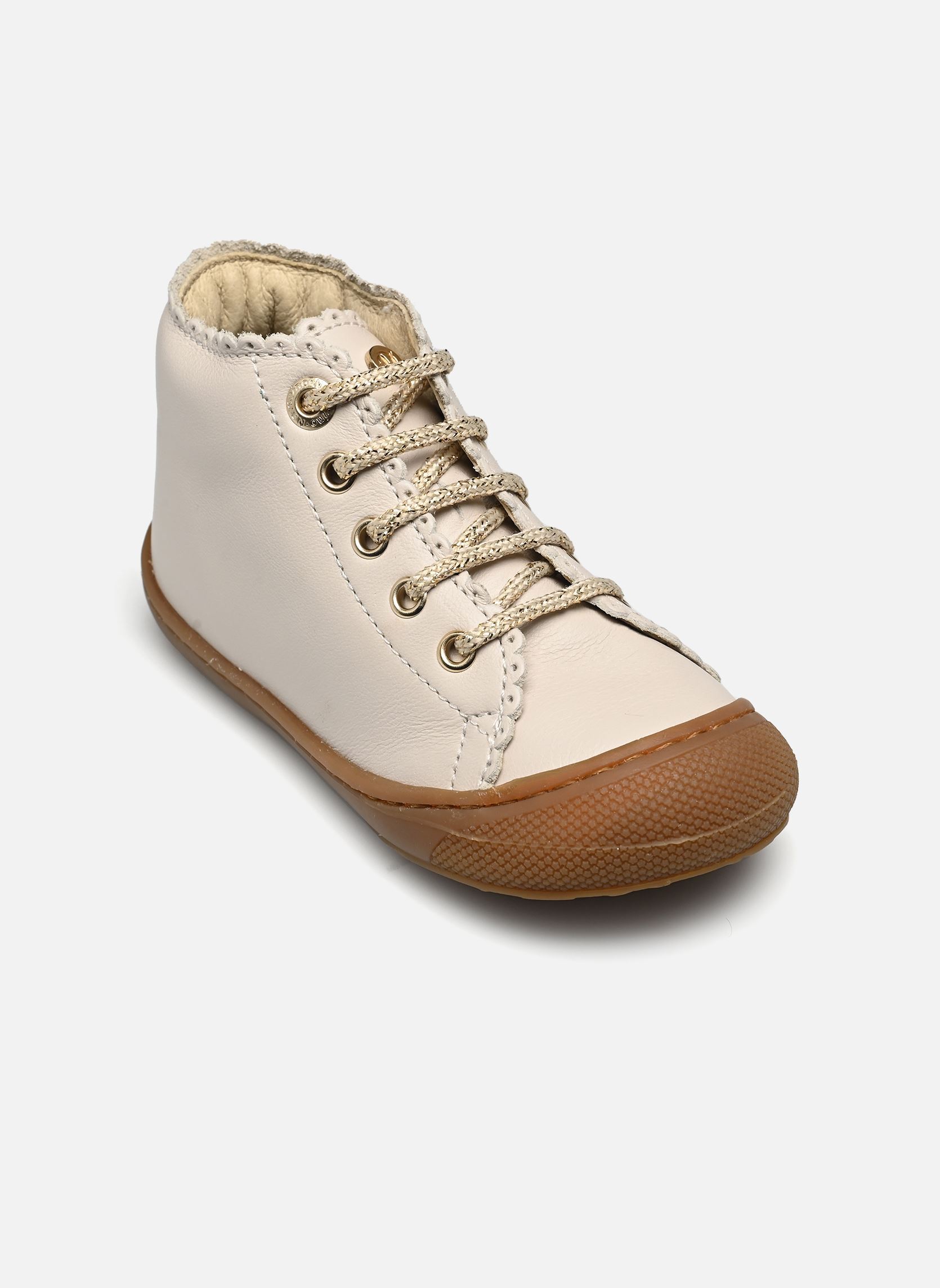 Babyschoenen COTTINS meisjes wit Naturino Babyschoenen COTTINS meisjes wit NAPPA SPAZZ SOLE HONEY MILK