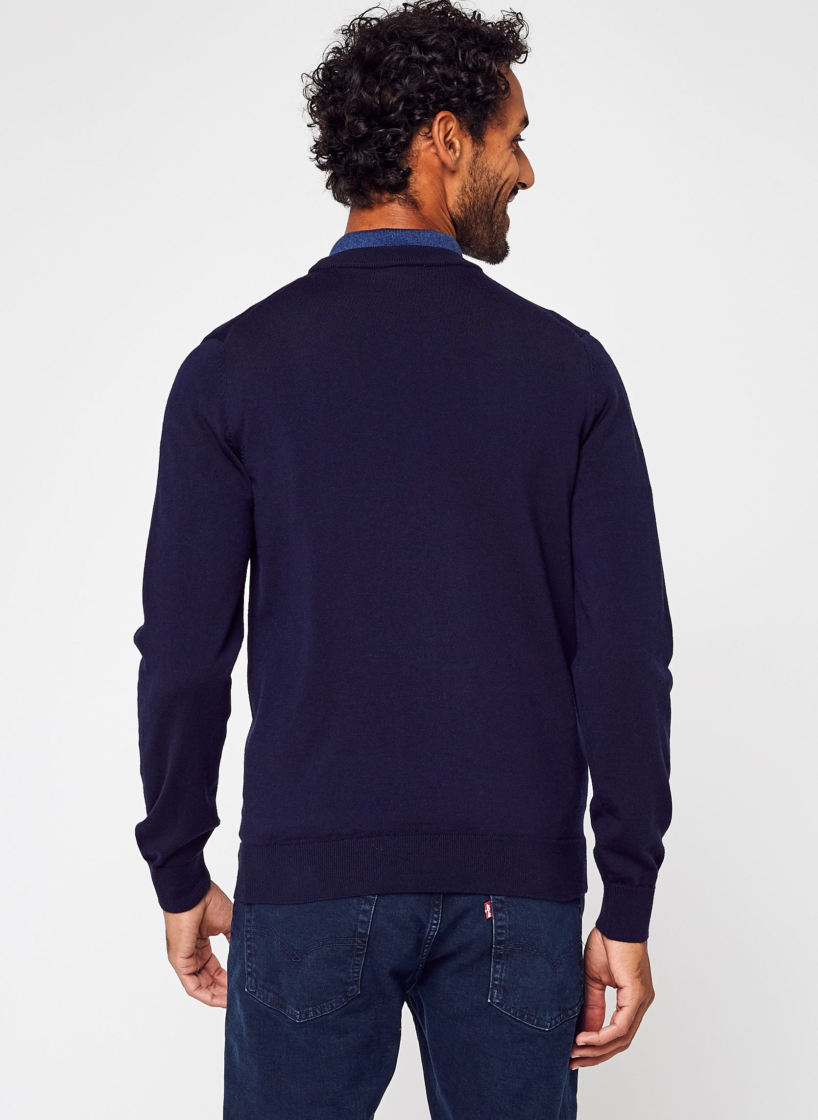 Pull Homme LeaseStar – Coton Bleu – Taille XL – Manches Longues – Occasion Parfait état