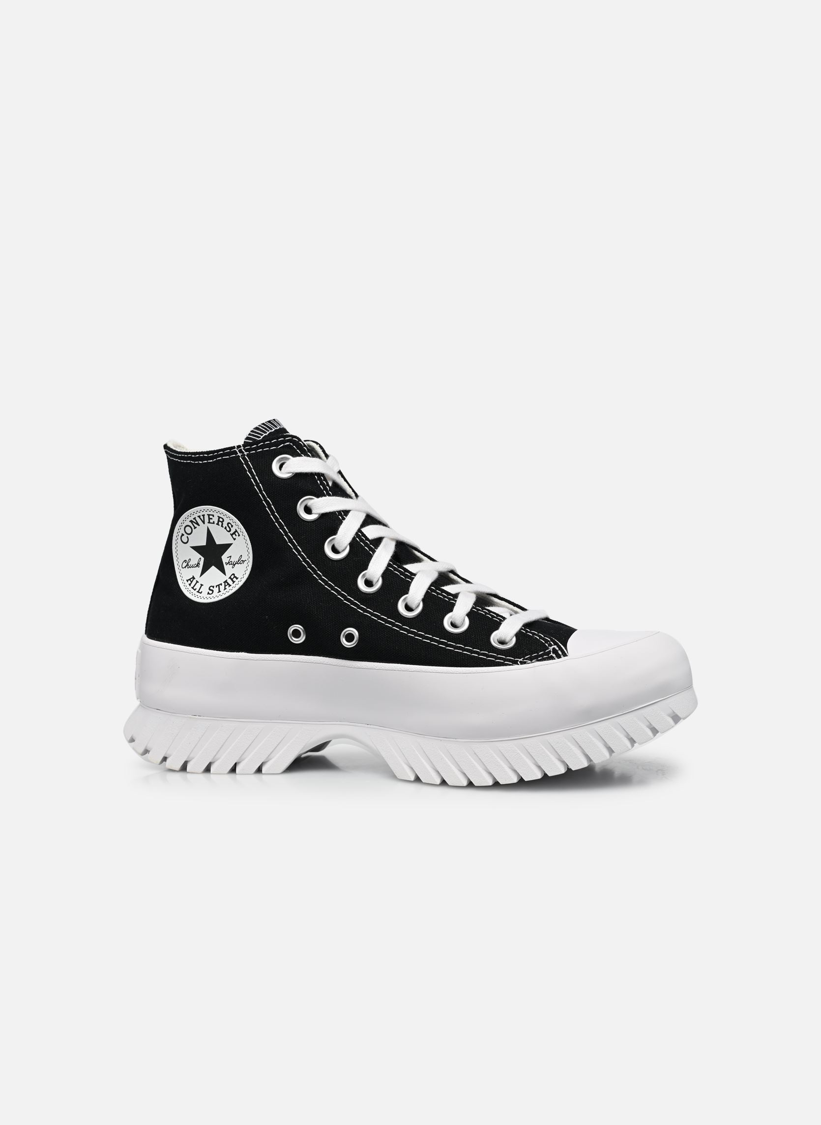 Leinen-Sneaker Chuck Taylor All Star Lugged 2.0 Hi damen schwarz Converse Leinen-Sneaker Chuck Taylor All Star Lugged 2.0 Hi damen schwarz BLACK/EGRET/WHITE
