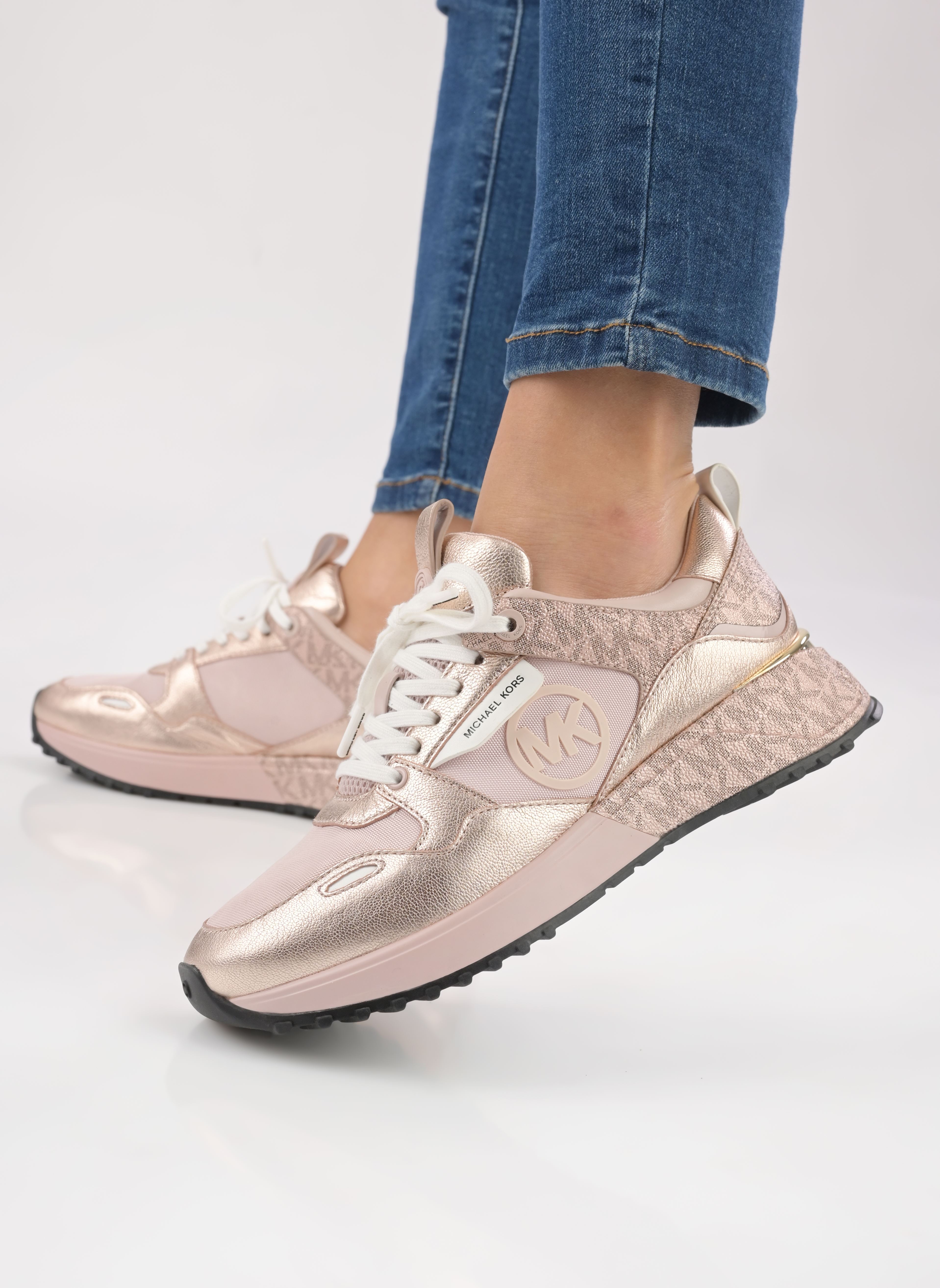 Lage sneakers THEO TRAINER dames roze Michael Michael Kors Lage sneakers THEO TRAINER dames roze Soft Pink