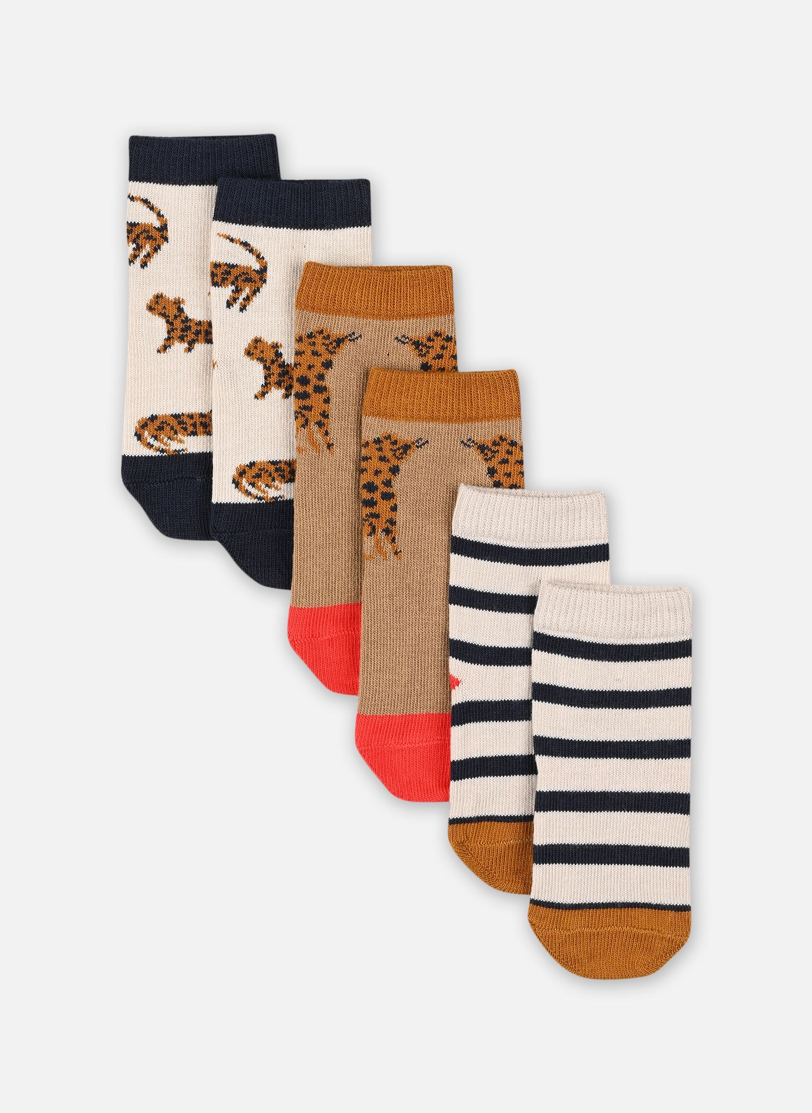 Calze Silas socks 3-pack bambino bianco Liewood Calze Silas socks 3-pack bambino bianco Leopard Sandy