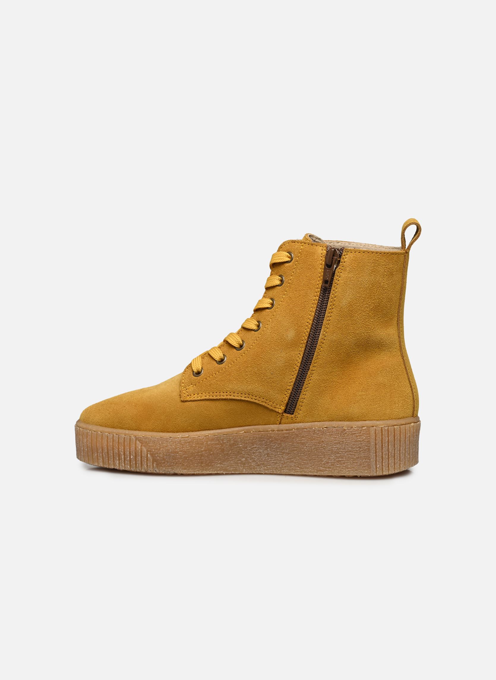 Hoge sneakers Dakota dames geel Arima pour Elle Hoge sneakers Dakota dames geel VELOURS SAFRAN