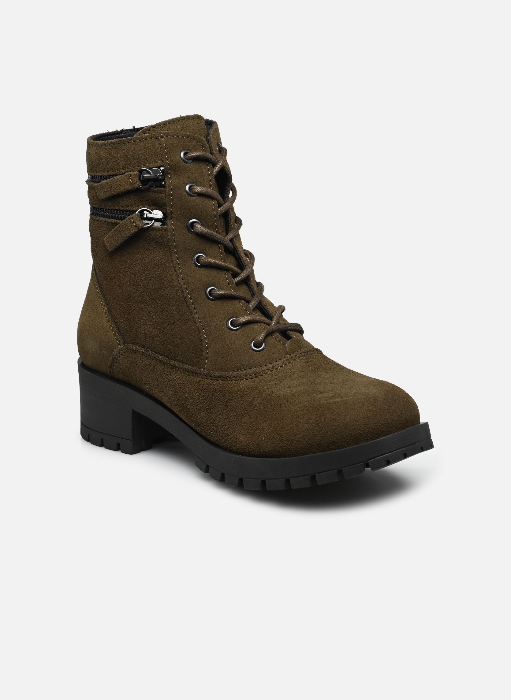 Geschnürte Stiefeletten Lise Velours damen grün Arima pour Elle Geschnürte Stiefeletten Lise Velours damen grün VELOURS KAKI