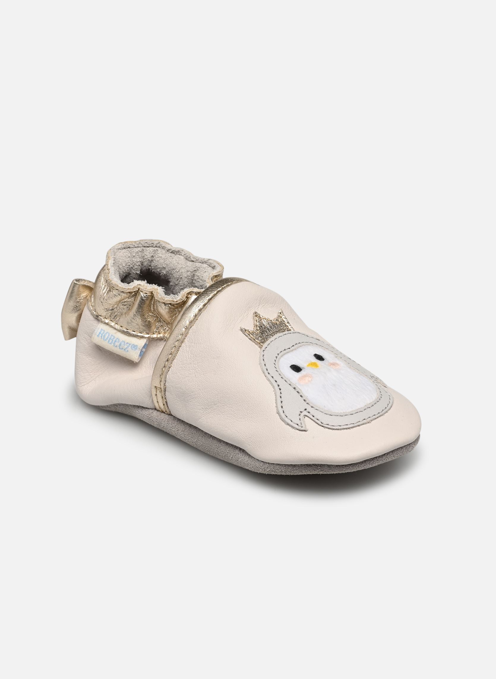 Hausschuhe CUTE AUK mädchen silber Robeez Hausschuhe CUTE AUK mädchen silber ROSE METAL