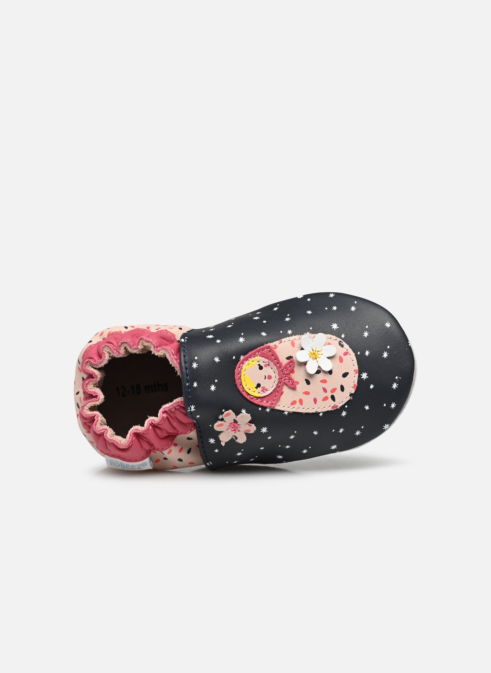 Chaussons FLOWERDOLLS fille bleu Robeez Chaussons FLOWERDOLLS fille bleu MARINE ROSE
