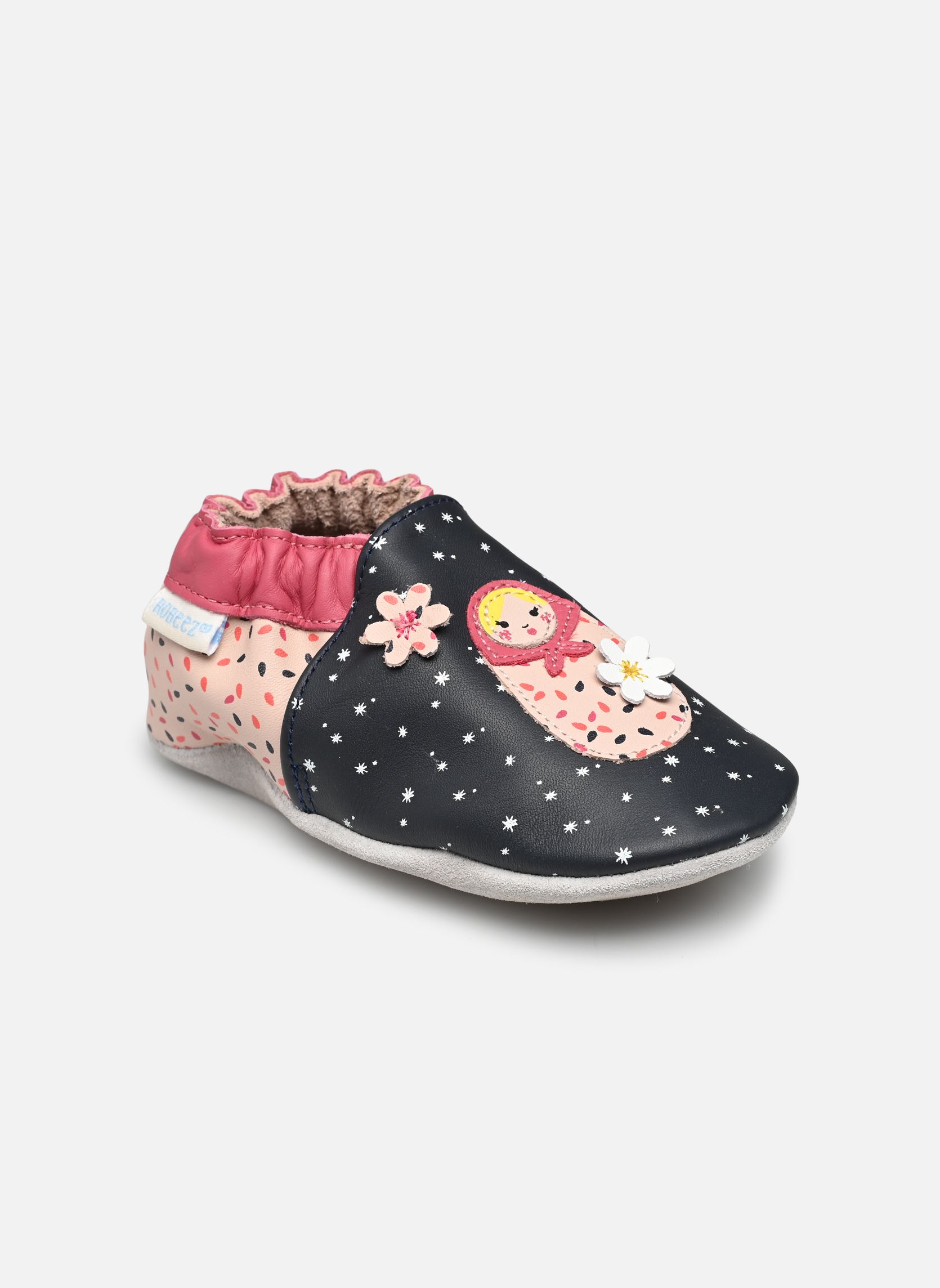 Chaussons FLOWERDOLLS fille bleu Robeez Chaussons FLOWERDOLLS fille bleu MARINE ROSE
