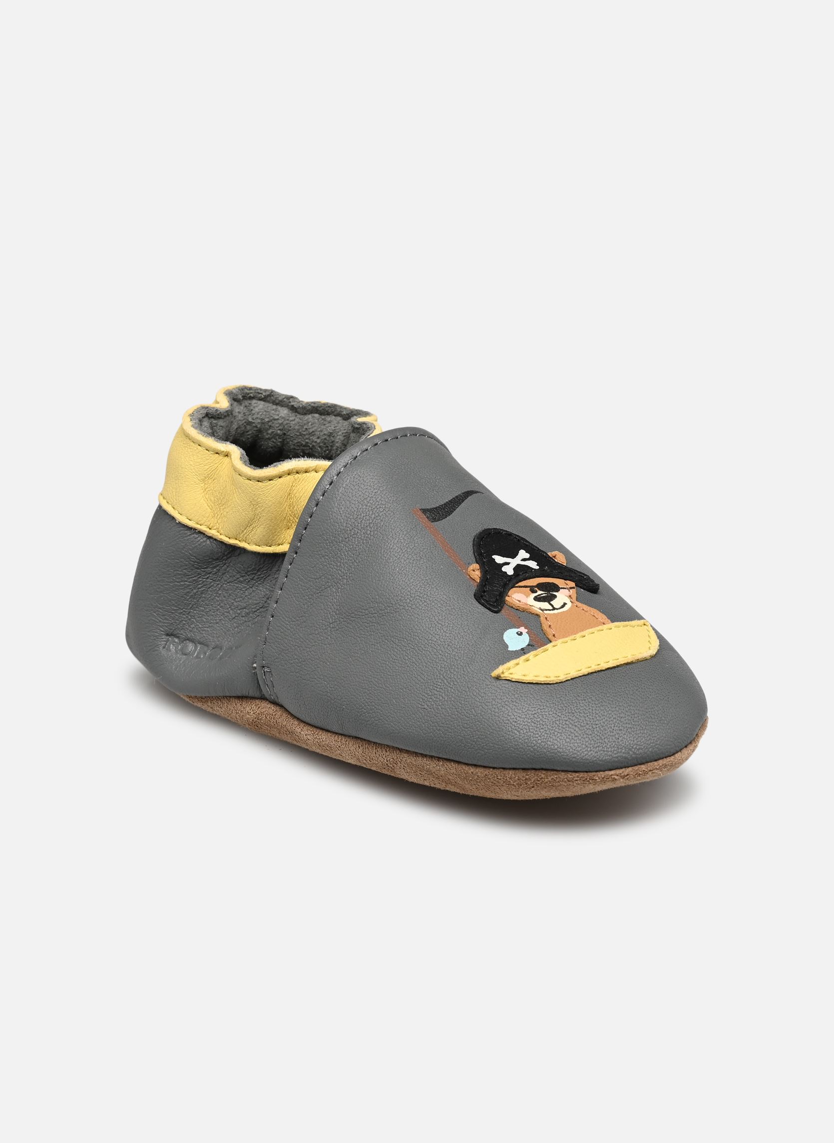 Hausschuhe SEA BEAR grau Robeez Hausschuhe SEA BEAR grau GRIS FONCE