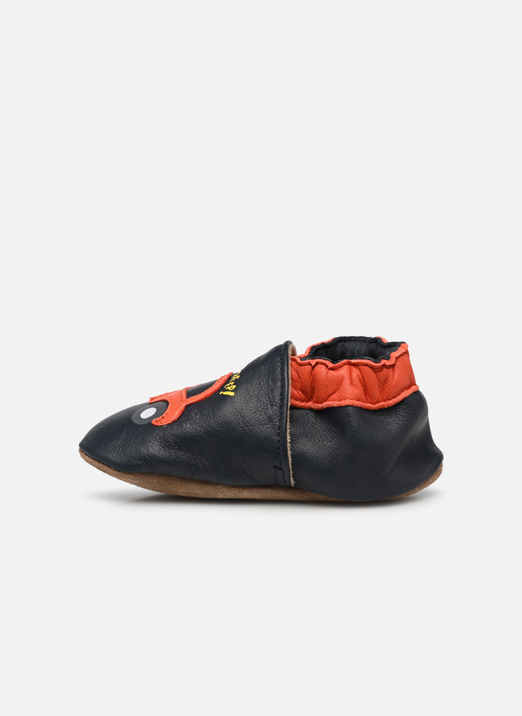 Chaussons BEEP BEEP bleu Robeez Chaussons BEEP BEEP bleu MARINE FONCE ORANGE