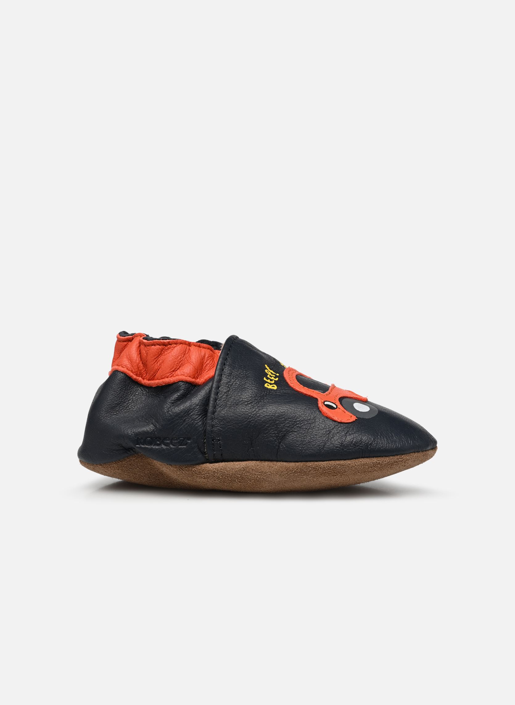 Chaussons BEEP BEEP bleu Robeez Chaussons BEEP BEEP bleu MARINE FONCE ORANGE