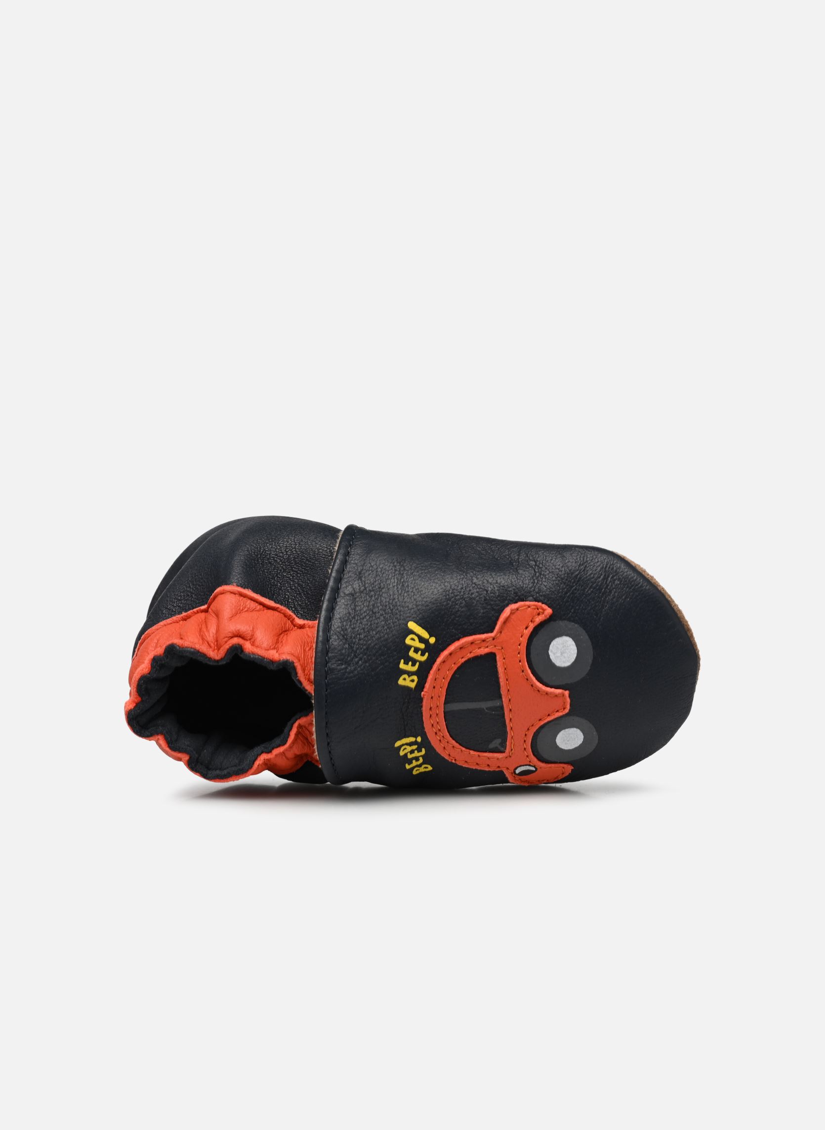 Chaussons BEEP BEEP bleu Robeez Chaussons BEEP BEEP bleu MARINE FONCE ORANGE