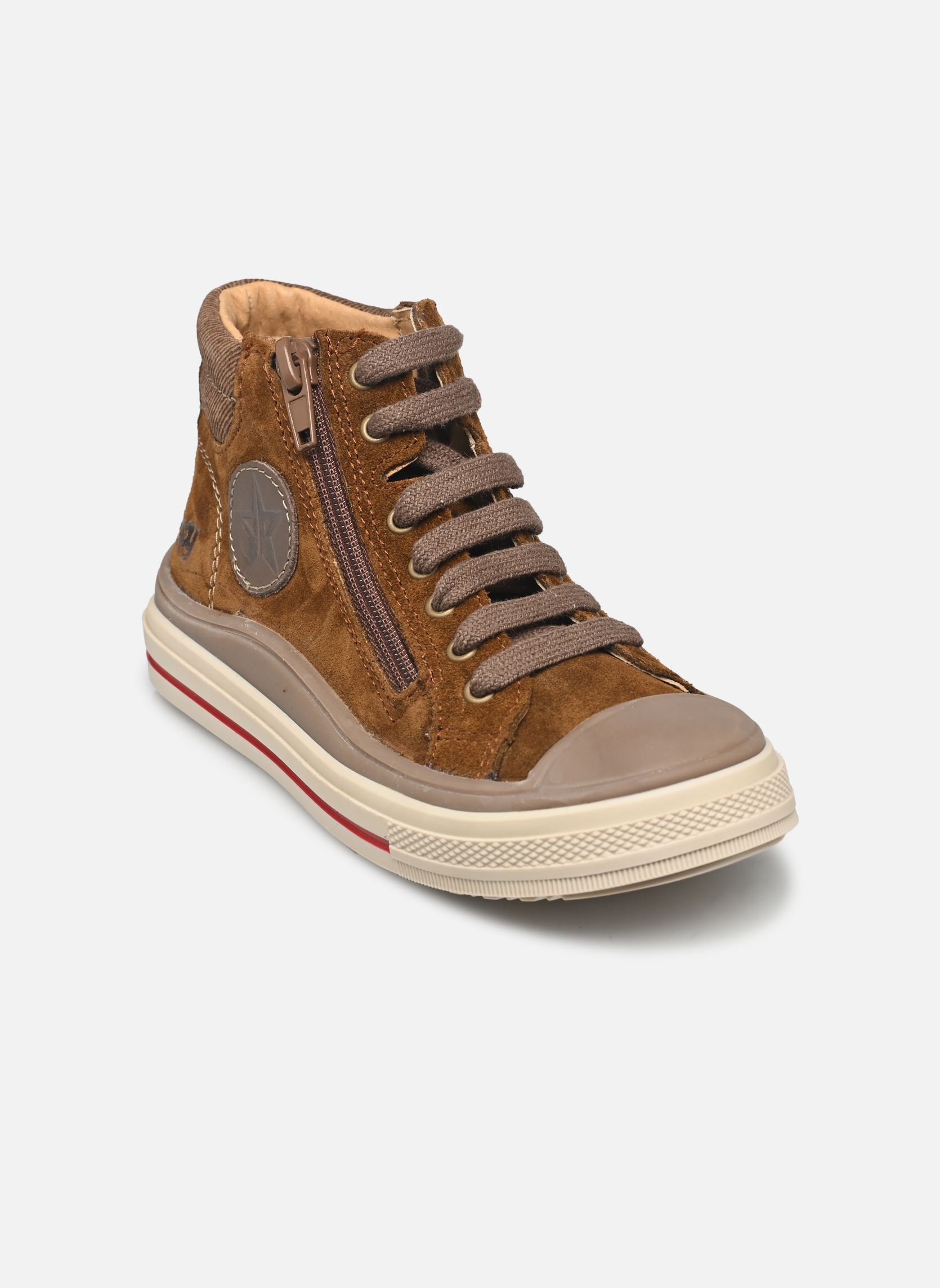 Sneakers alte Velvet bambino marrone Bopy Sneakers alte Velvet bambino marrone COGNAC VEL