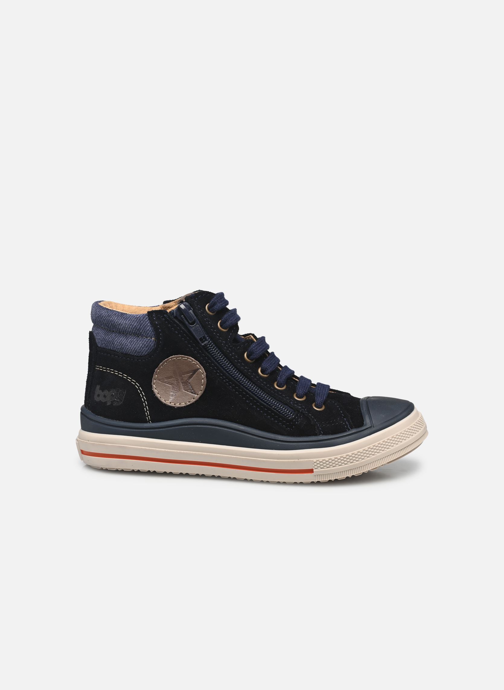 Baskets hautes Velvet garçon bleu Bopy Baskets hautes Velvet garçon bleu MARINE VEL