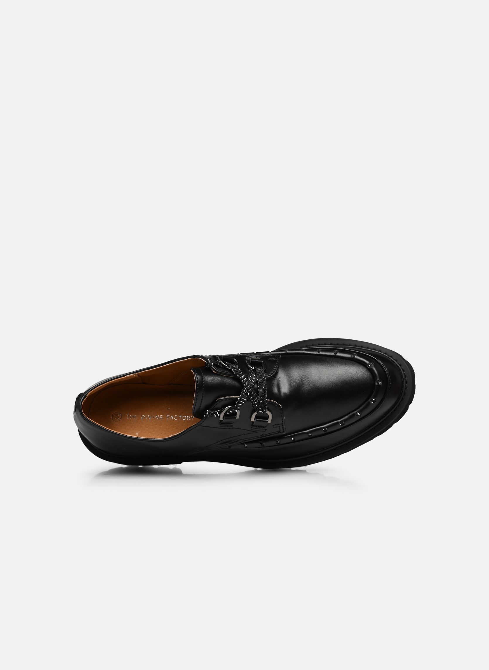 Derbies QL4710_NOIR femme noir Divine Factory Derbies QL4710_NOIR femme noir Noir