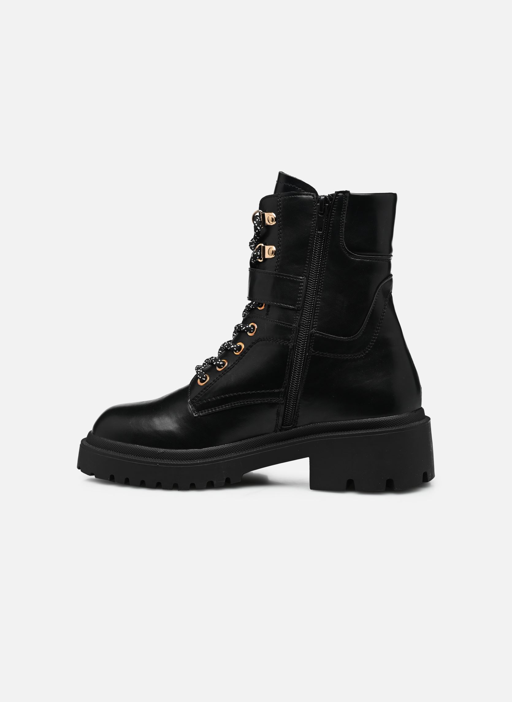 Bottines à lacets QL4720_NOIR femme noir Divine Factory Bottines à lacets QL4720_NOIR femme noir Noir