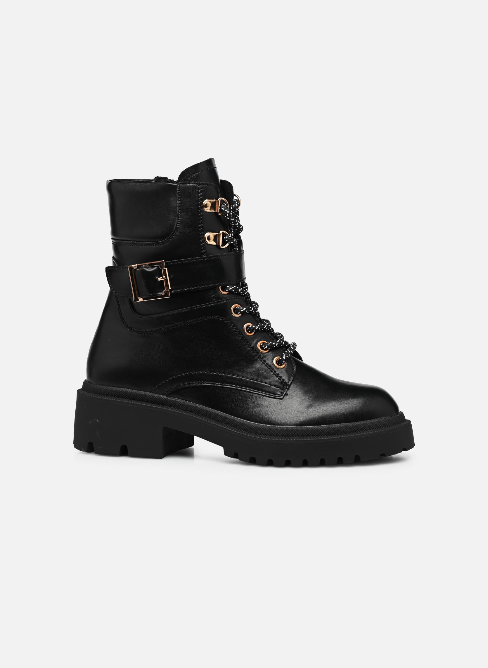 Bottines à lacets QL4720_NOIR femme noir Divine Factory Bottines à lacets QL4720_NOIR femme noir Noir
