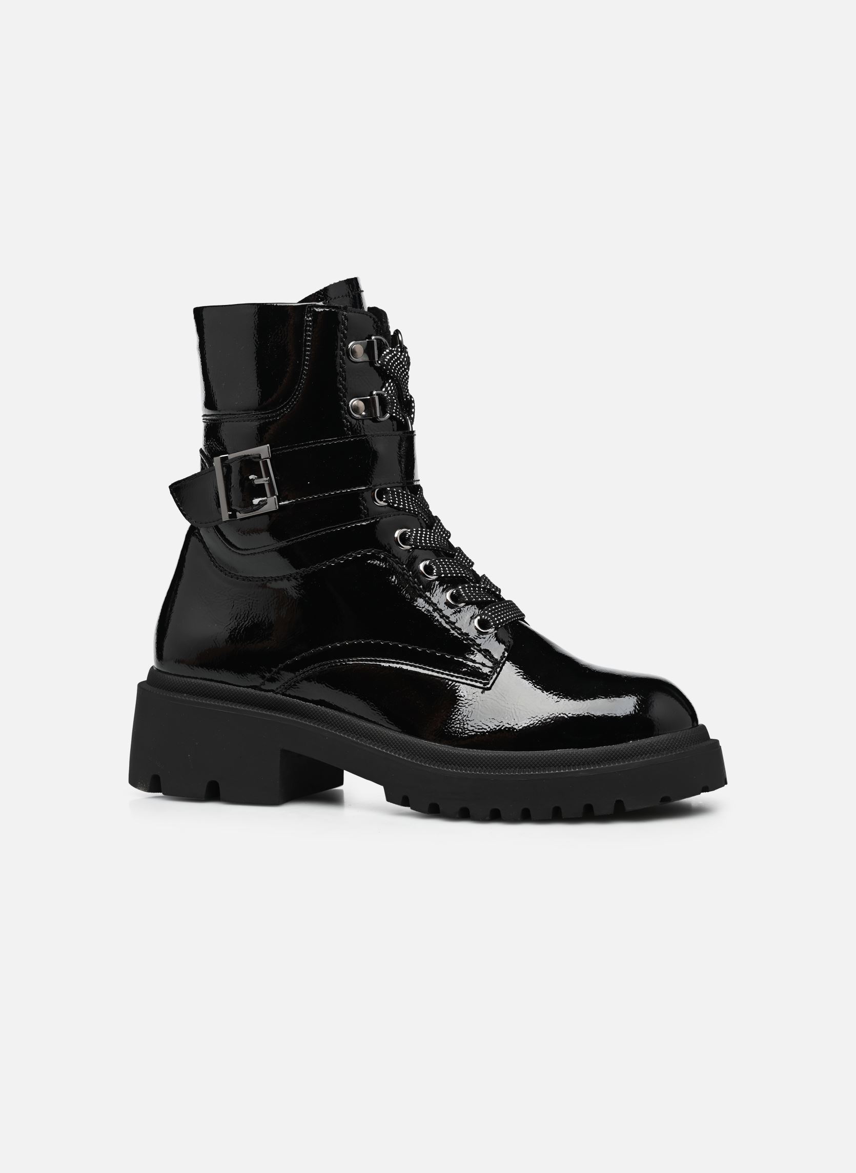 Geschnürte Stiefeletten QL4752_NOIR damen schwarz Divine Factory Geschnürte Stiefeletten QL4752_NOIR damen schwarz Noir