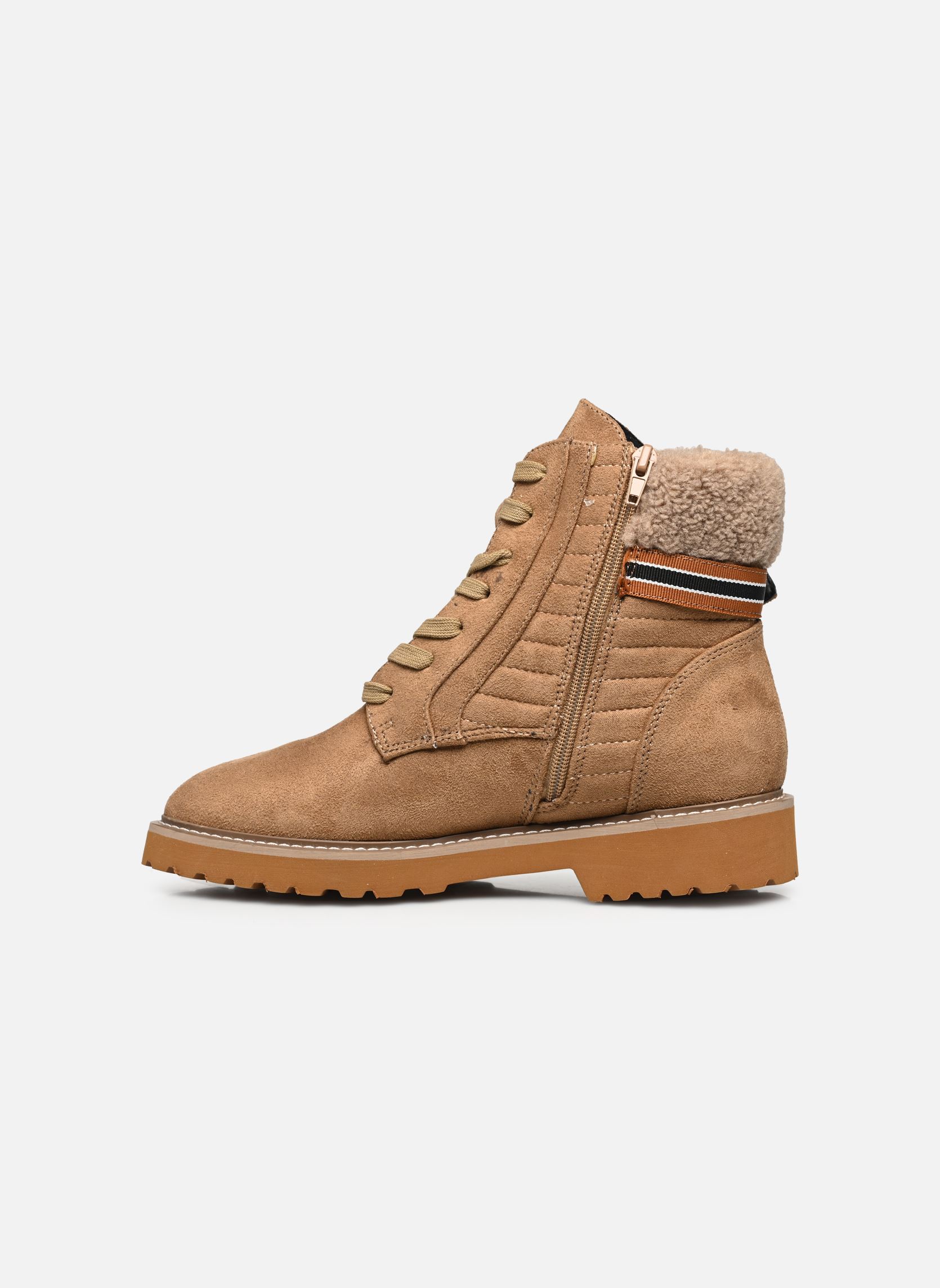 Veterlaarsjes QL4738_BEIGE dames beige Divine Factory Veterlaarsjes QL4738_BEIGE dames beige Beige